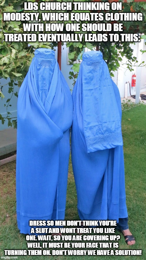 Mormonism calls on women to dress modestly to prevent men from perving