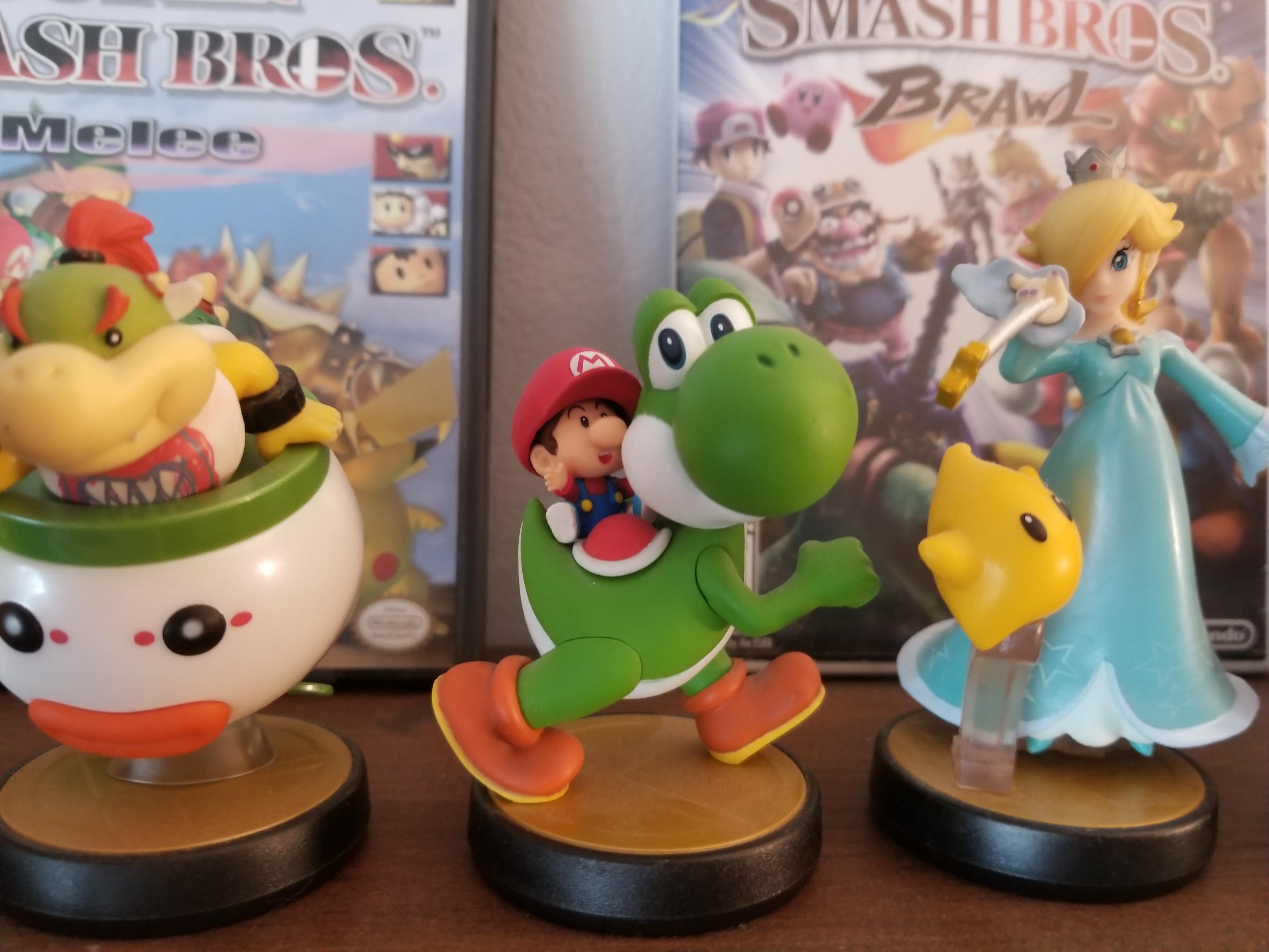 I added an ittttty bitttty Baby Mario figure to my Yoshi amiibo