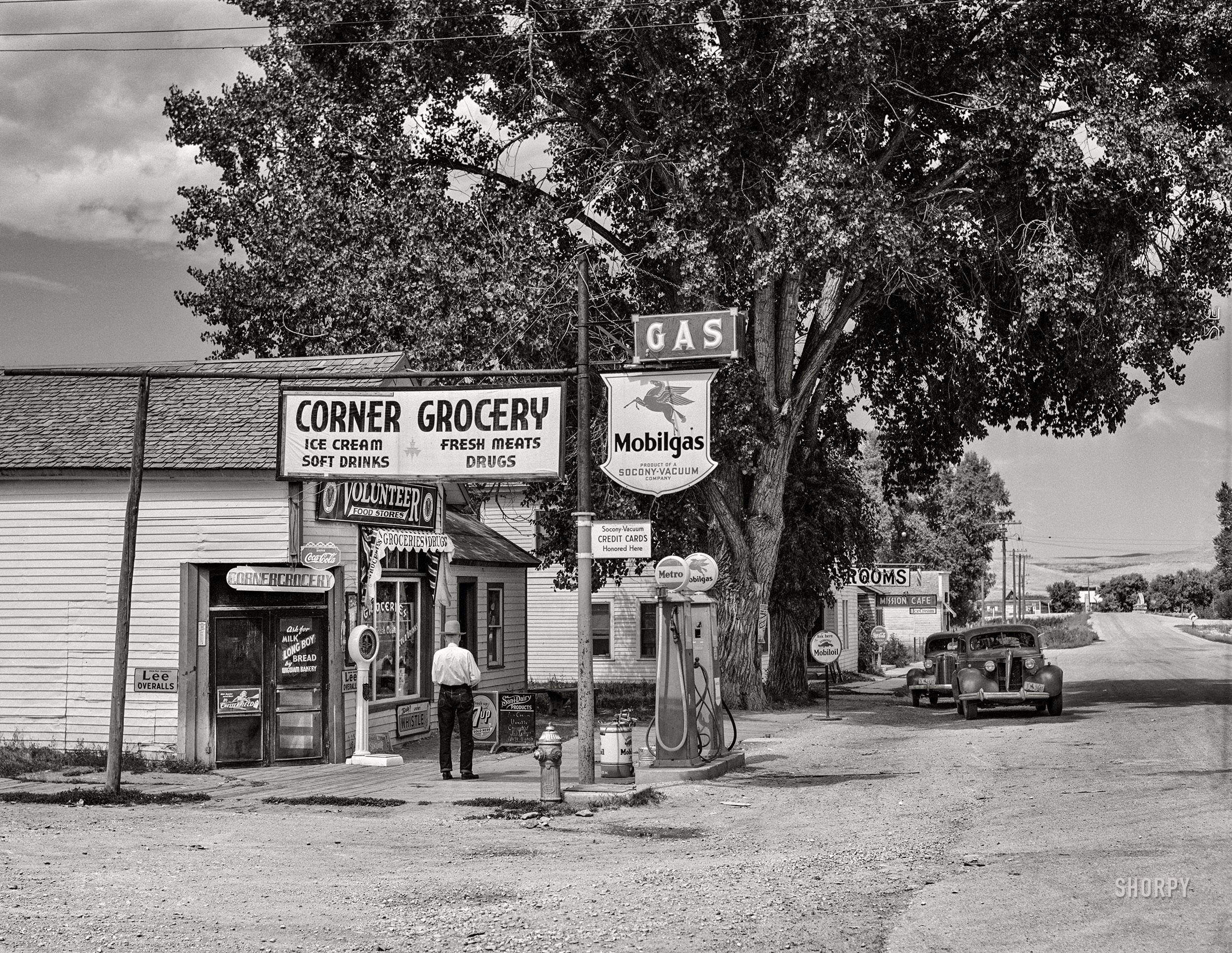 Grocery store on main street of Ranchester in the Big Horn Mountains