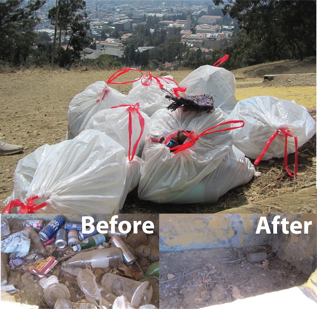 Big C trash cleanup success!!!!!!! r/berkeley