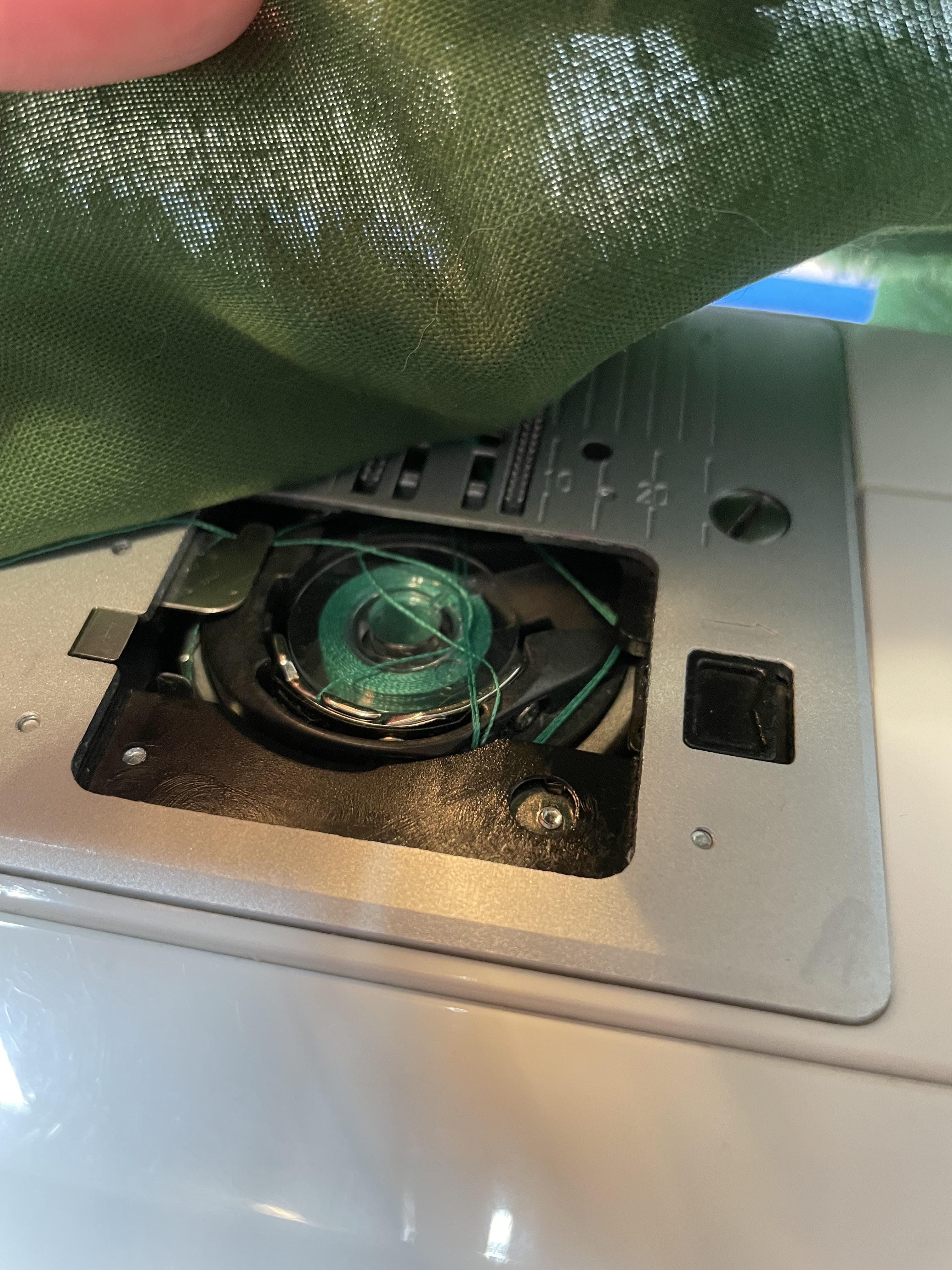 My sewing machine keeps eating the first stitching and idk how to fix