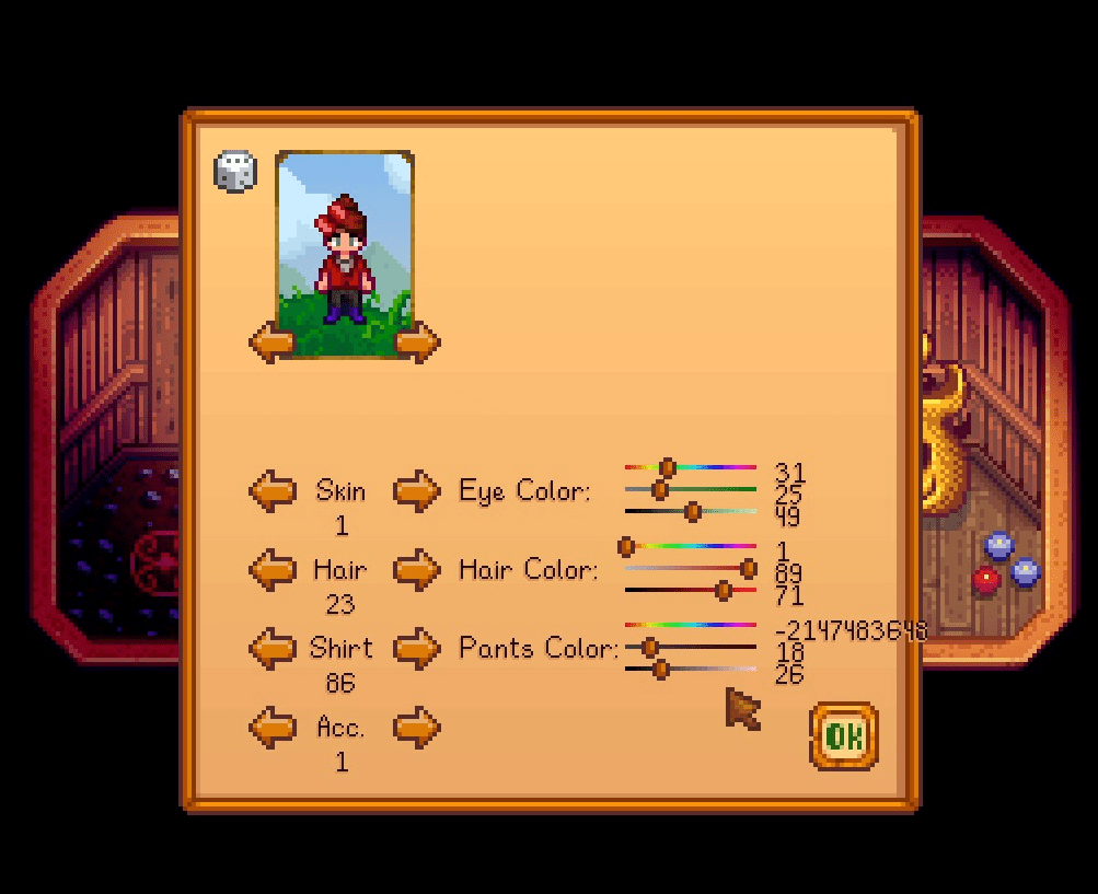 I was changing my appearance and found a very interesting pants color
