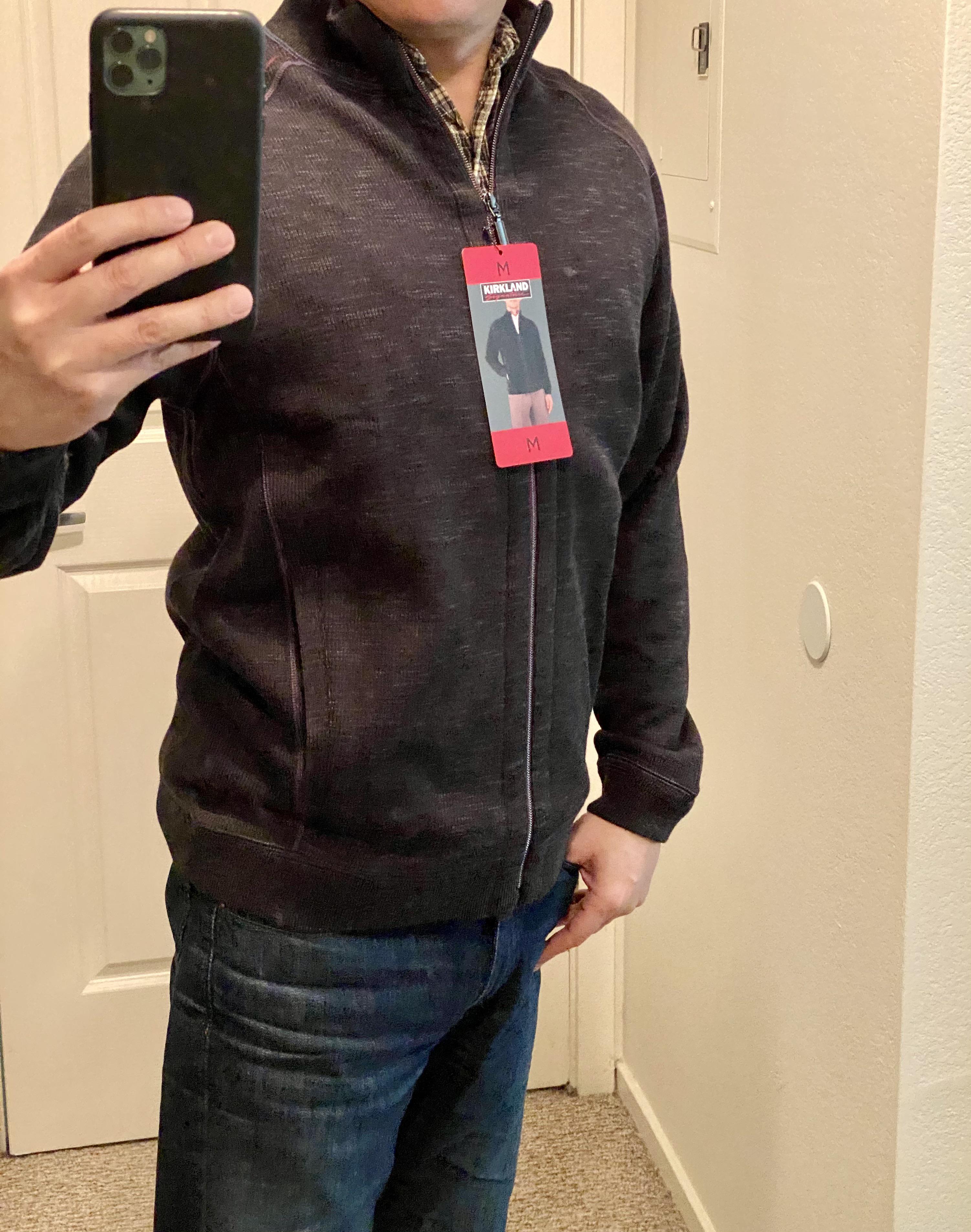 Kirkland Signature Mens’s Zip Sweater r/Costco