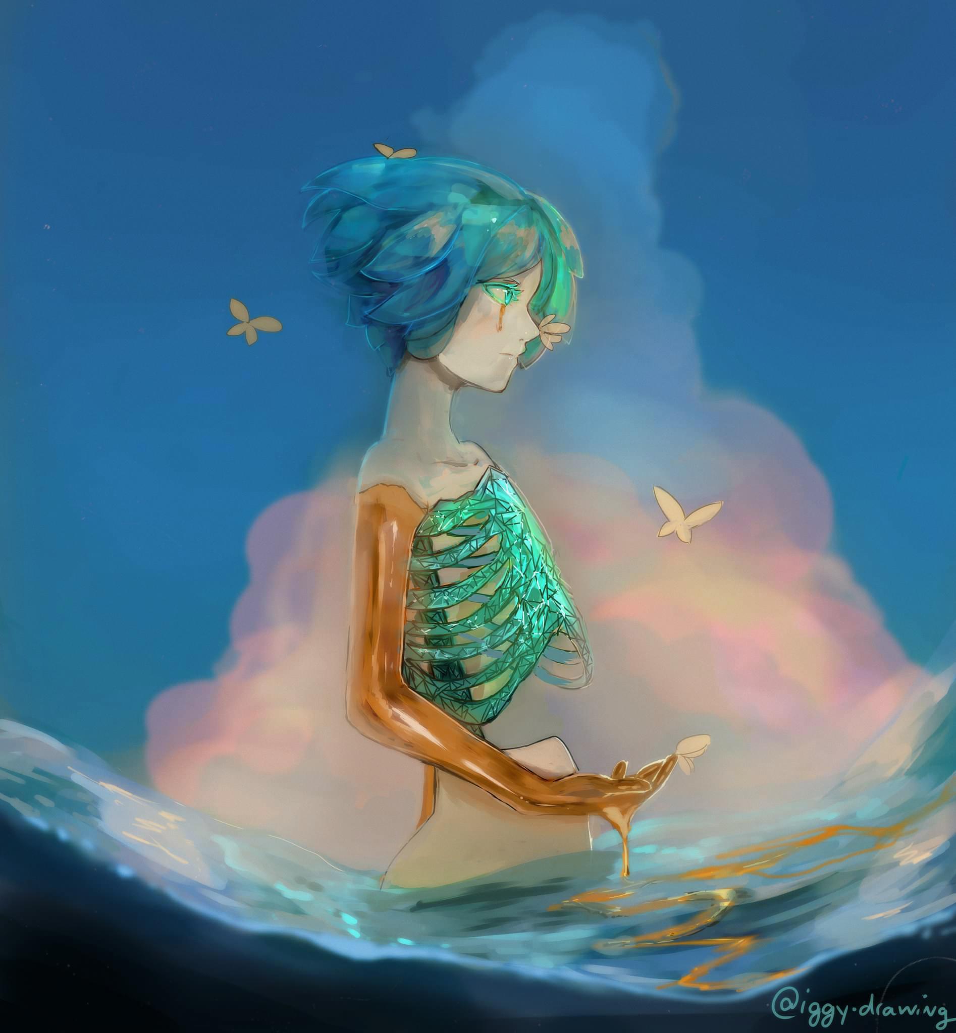 My fanart of Phos Houseki No Kuni, my Instagram is iggy.drawing r