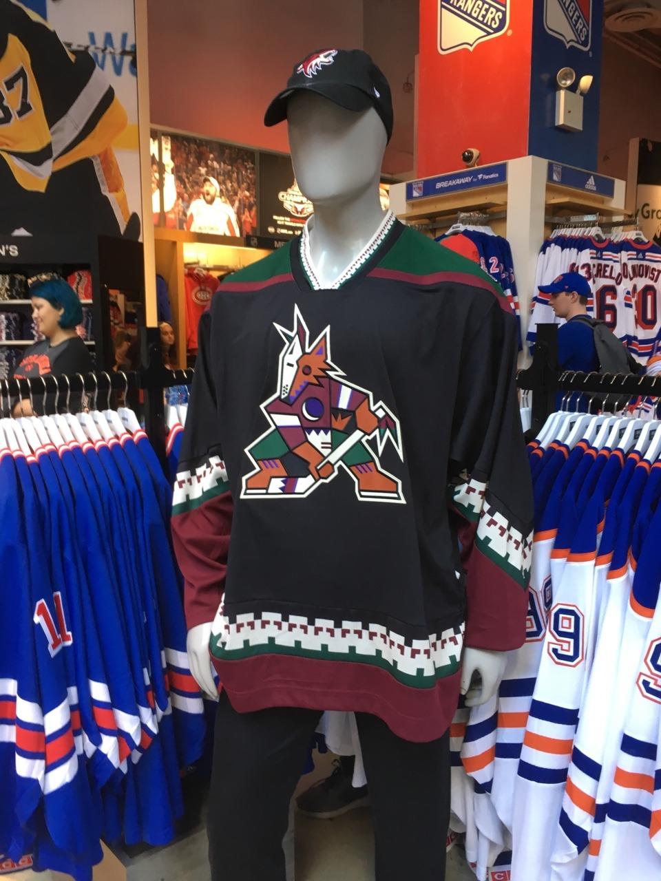 First thing you see walking into the renovated NHL store r/Coyotes