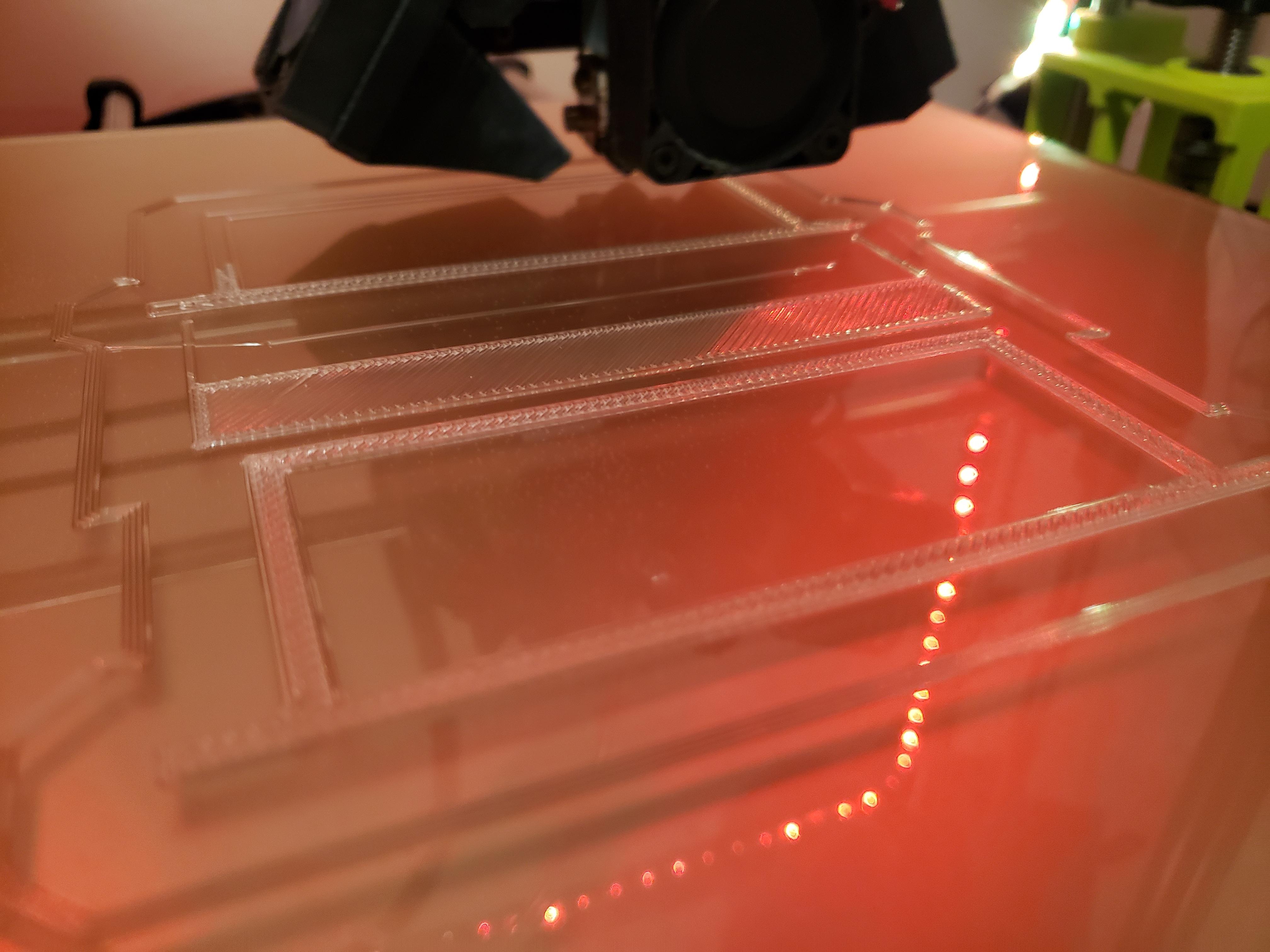 PETG Direct to glass. to spray first. Here's to hoping no cracks