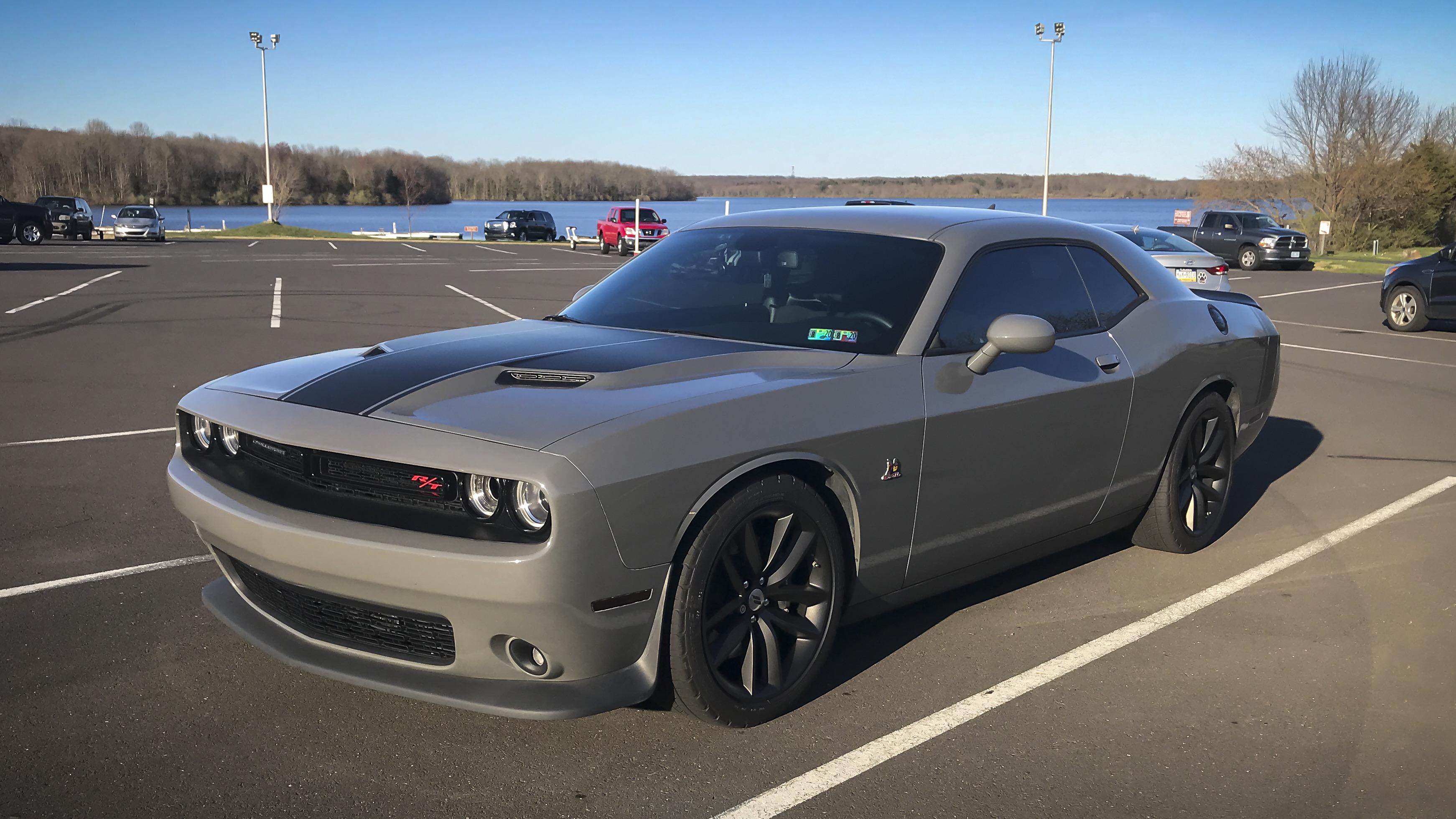 First pic ever posted of Aubrey. 2017 Scat Pack Destroyer Grey. Ceramic coated paint, tinted