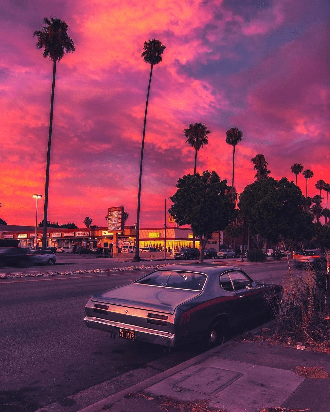 LA Sunset, California r/ColorPink
