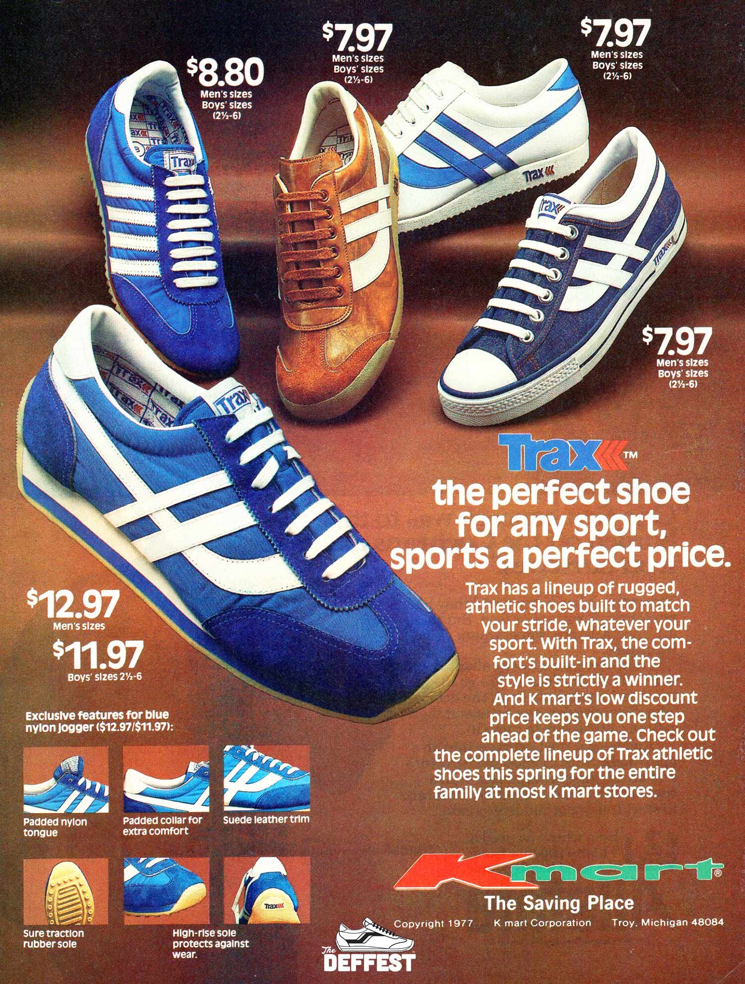Traxx shoes at Kmart. For those of us whose parents couldn't afford