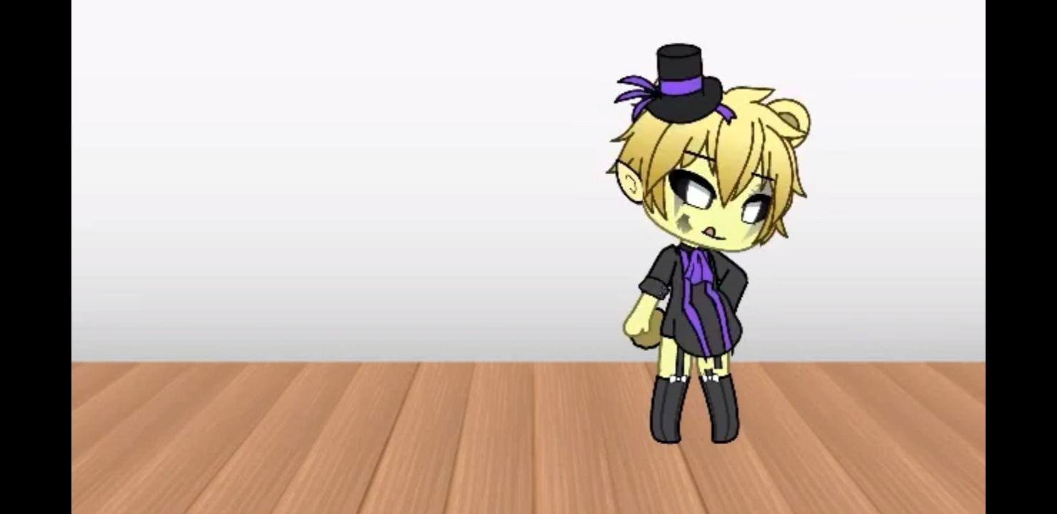 This was a literral...Gacha golden freddy or whoever he is chasing and