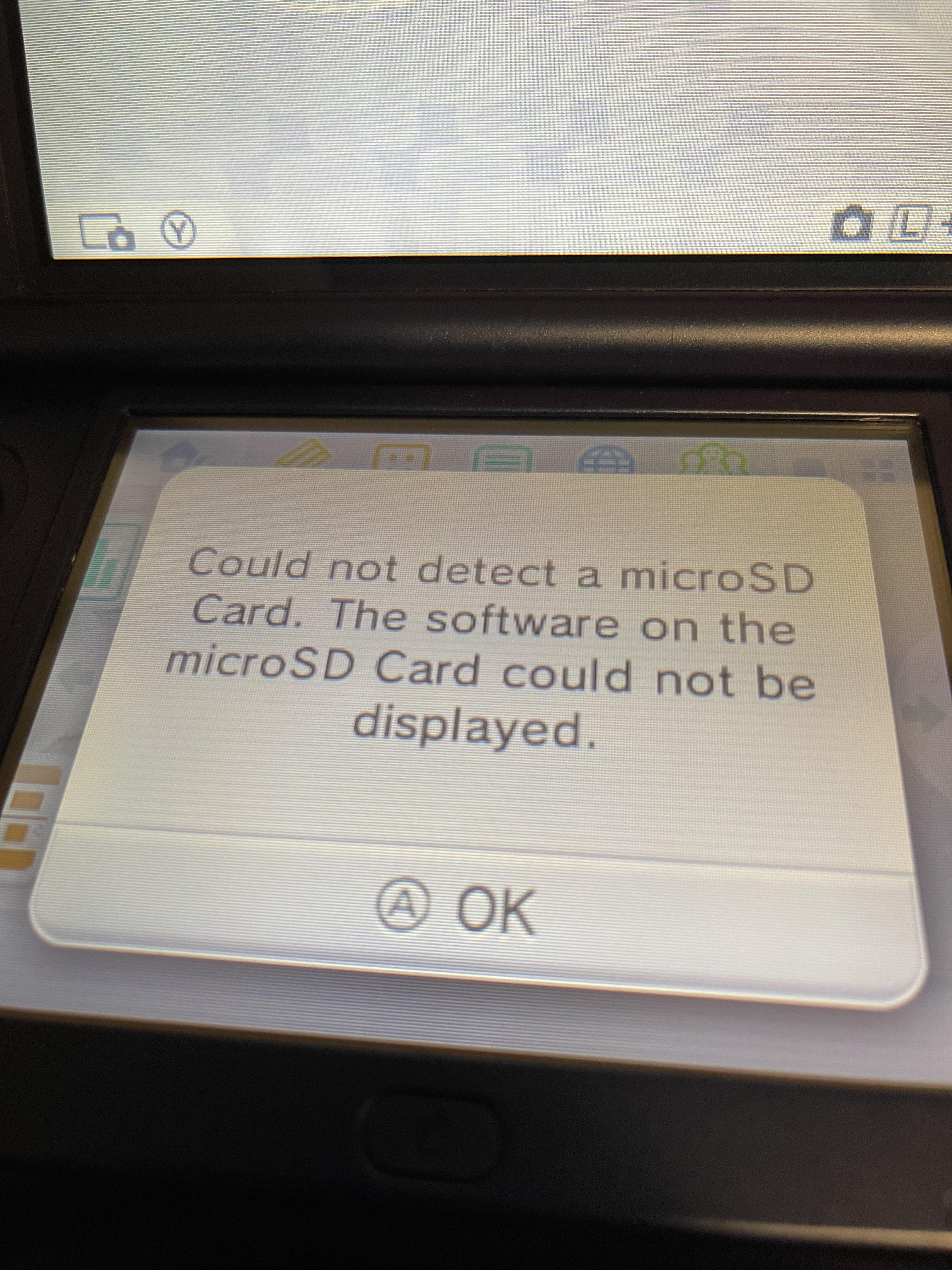 I bought this MicroSDXC card for my 3DS but i'm getting this error r/3DS