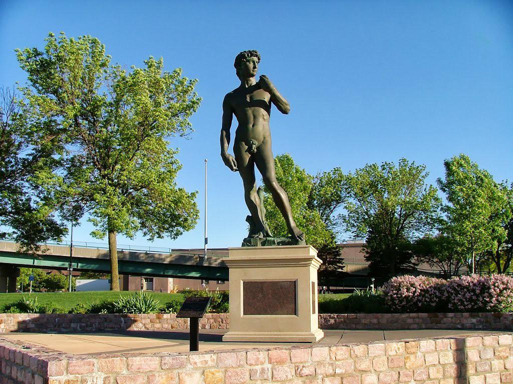 My hometown Sioux Falls, SD has a full sized replica of the Statue of