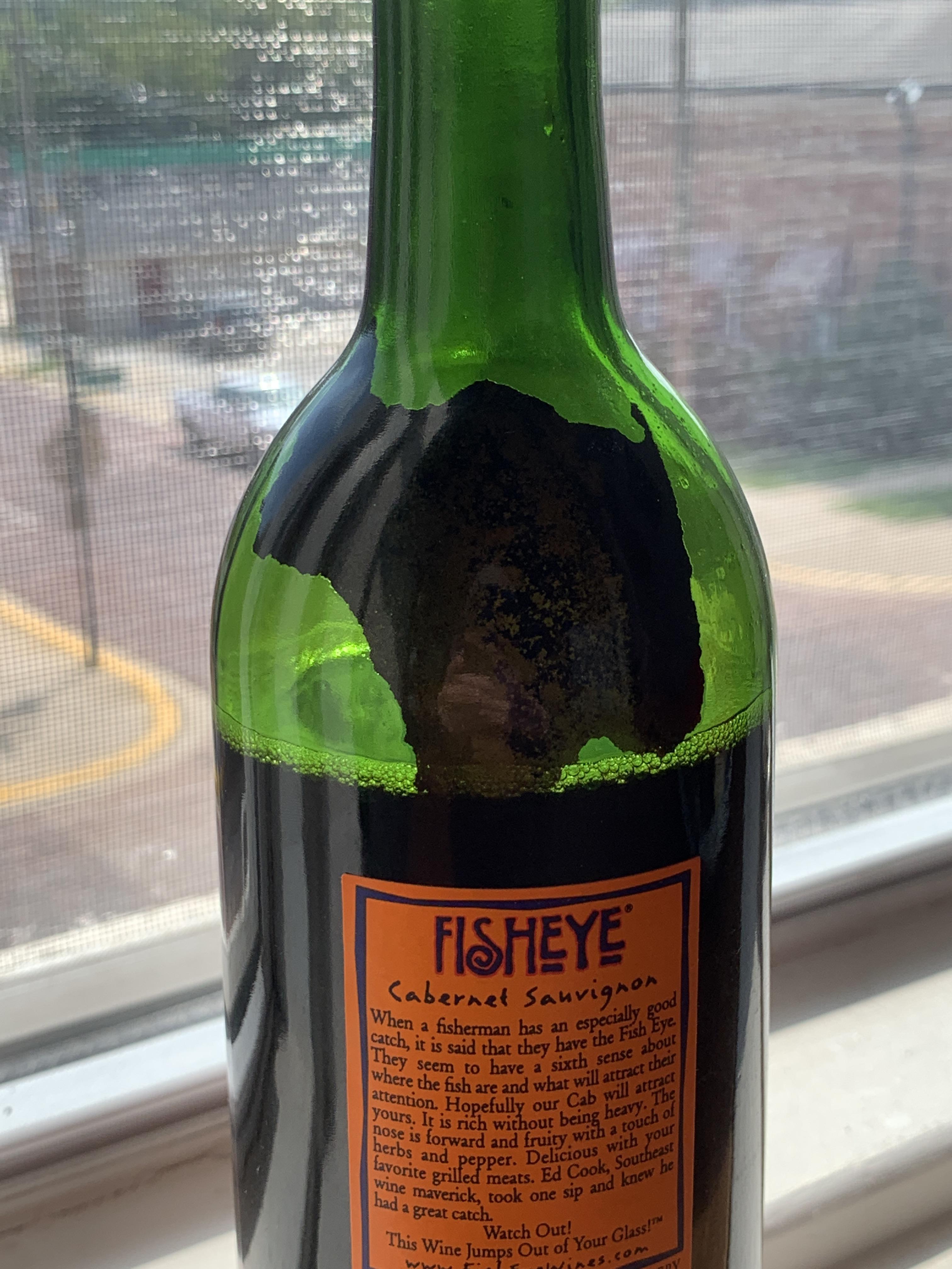 What is this build up. The bottle is a 2005 fish eye Sauvignon