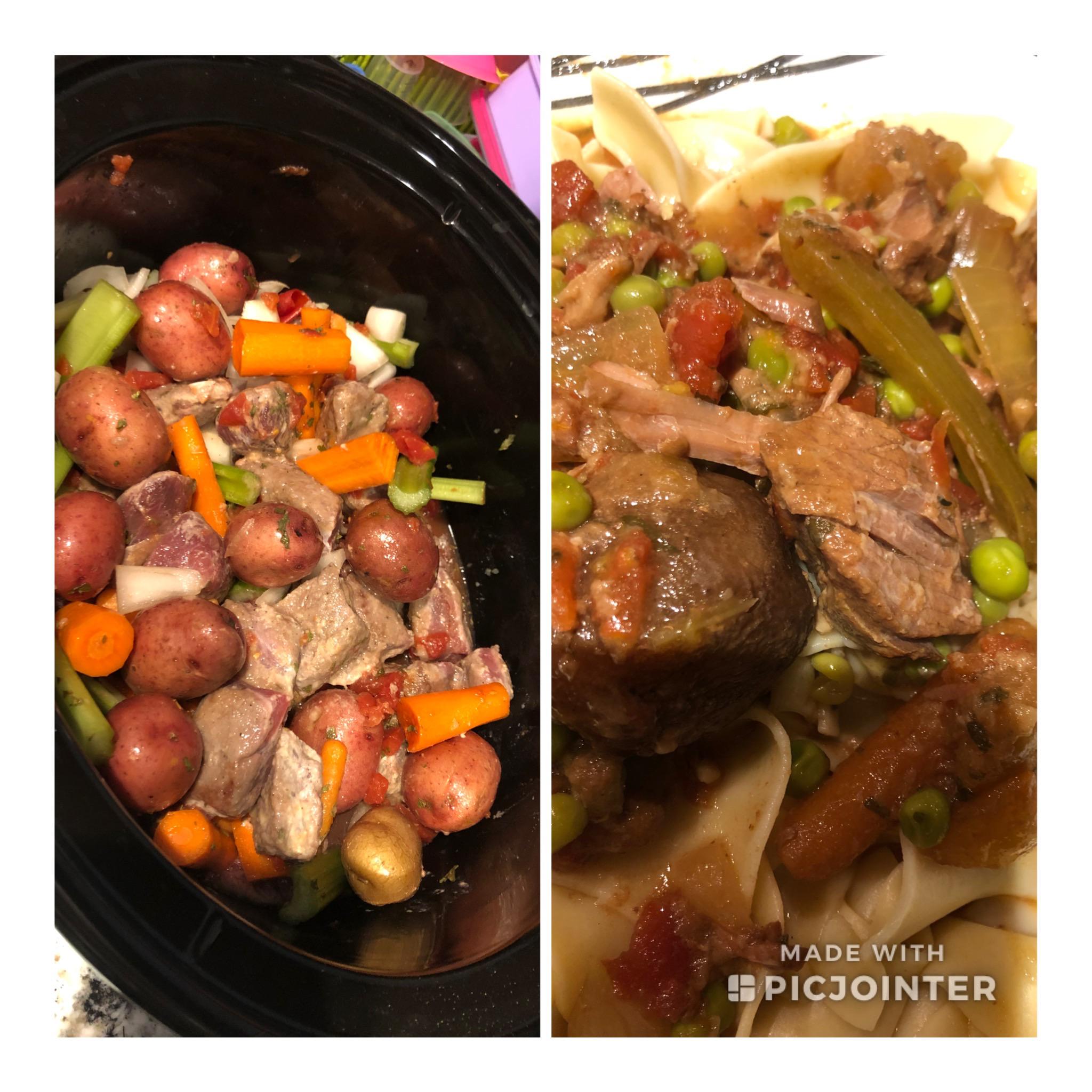 Beef stew is my favorite slow cooker meal.. and apparently my 2.5 year
