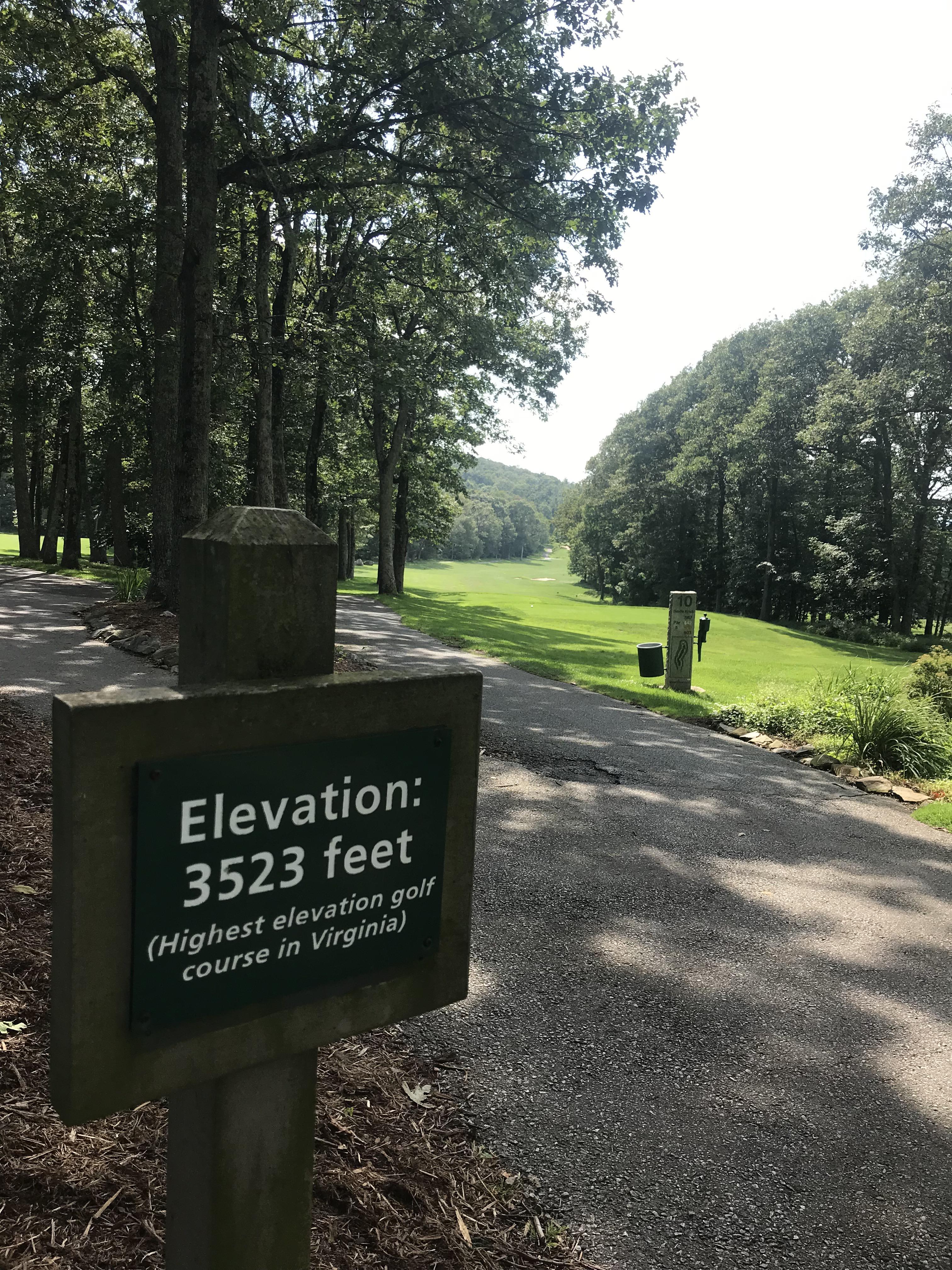 Got to play at Devils Knob golf course, private, at wintergreen resort
