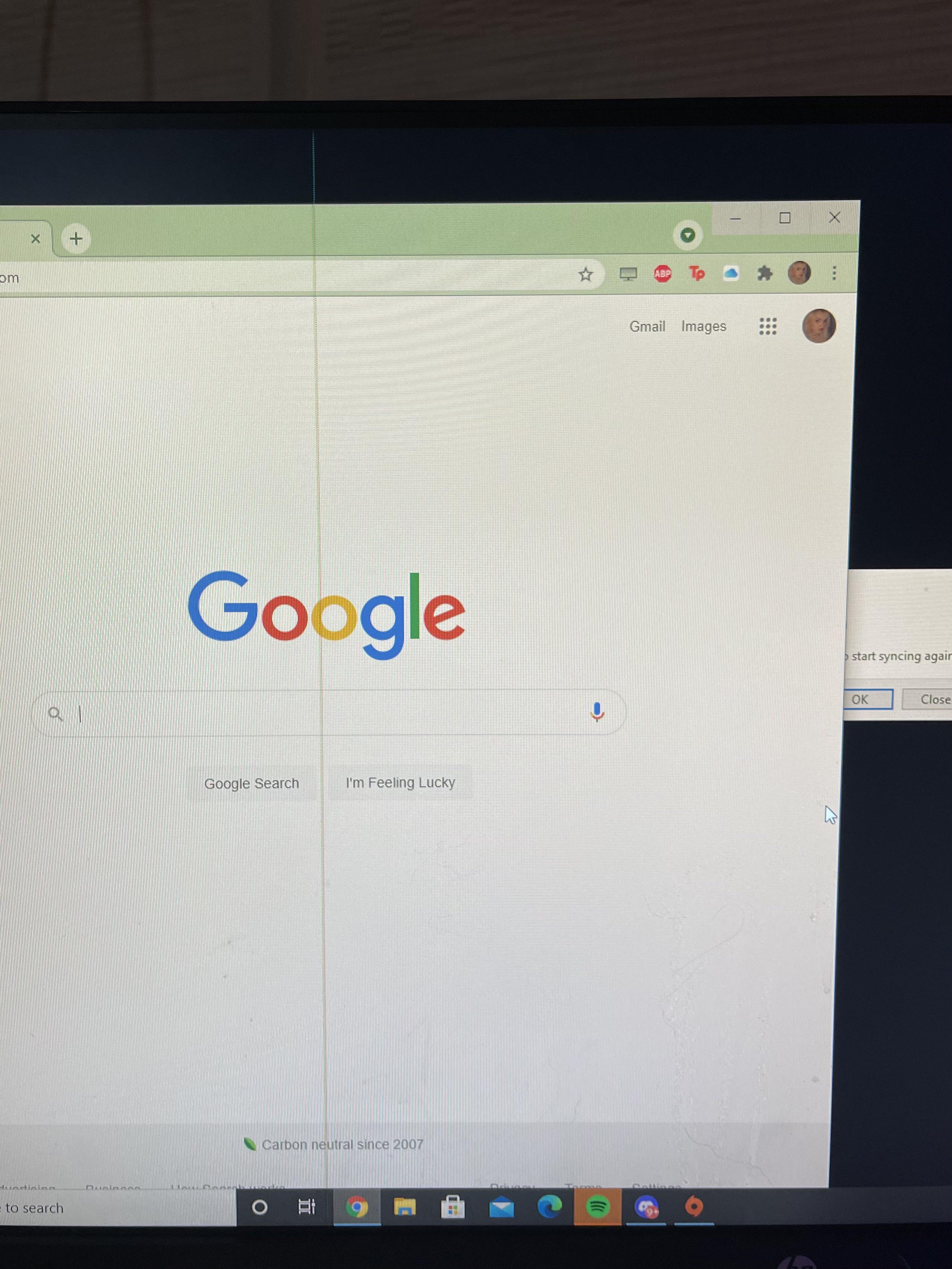 Blue, thin, vertical dotted line on HP monitor. I would appreciate any