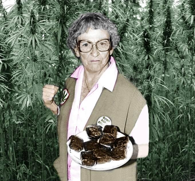 Self proclaimed “Inventor” of the Marijuana Brownie, Mary Jane Rathbun