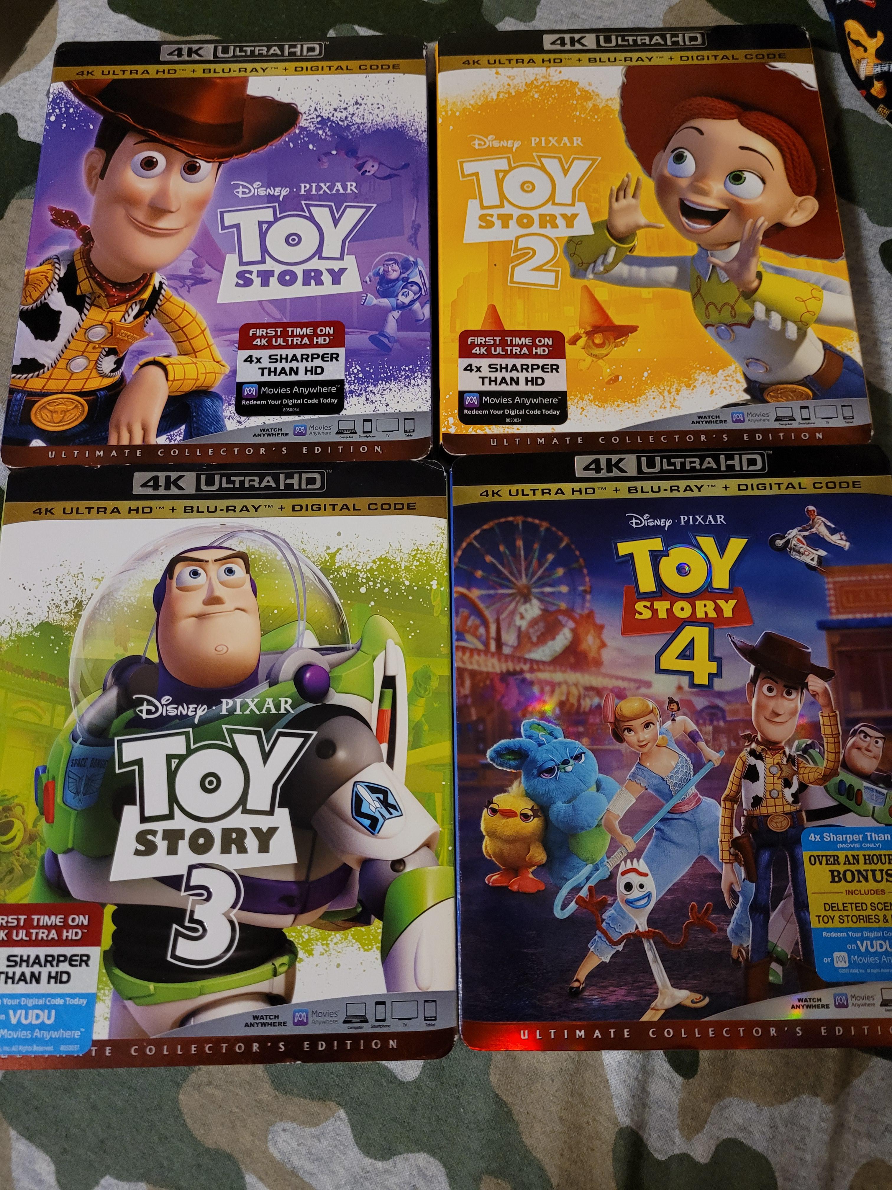 Decided to upgrade the Toy Story quadrilogy to 4k r/4kbluray