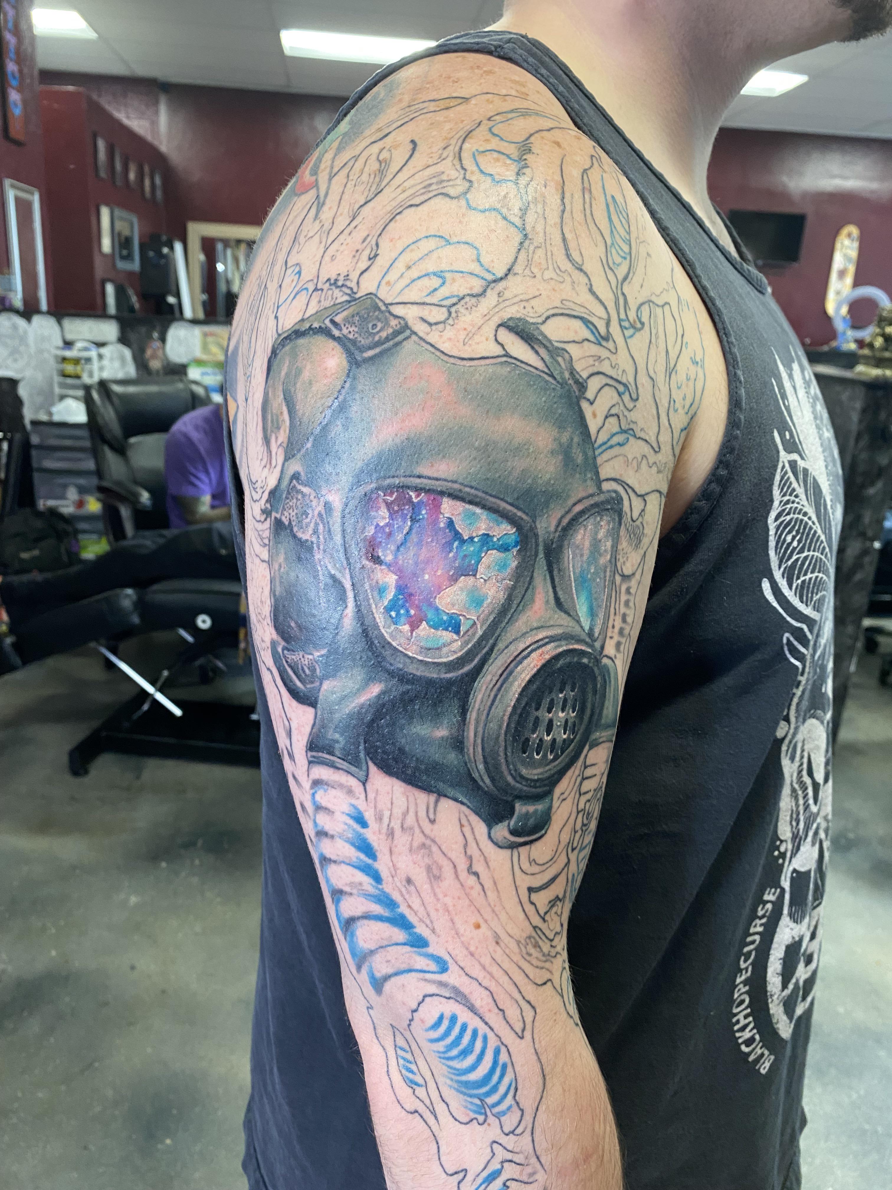 Second session done. Bio organic gas mask by Kyle Stofferahn