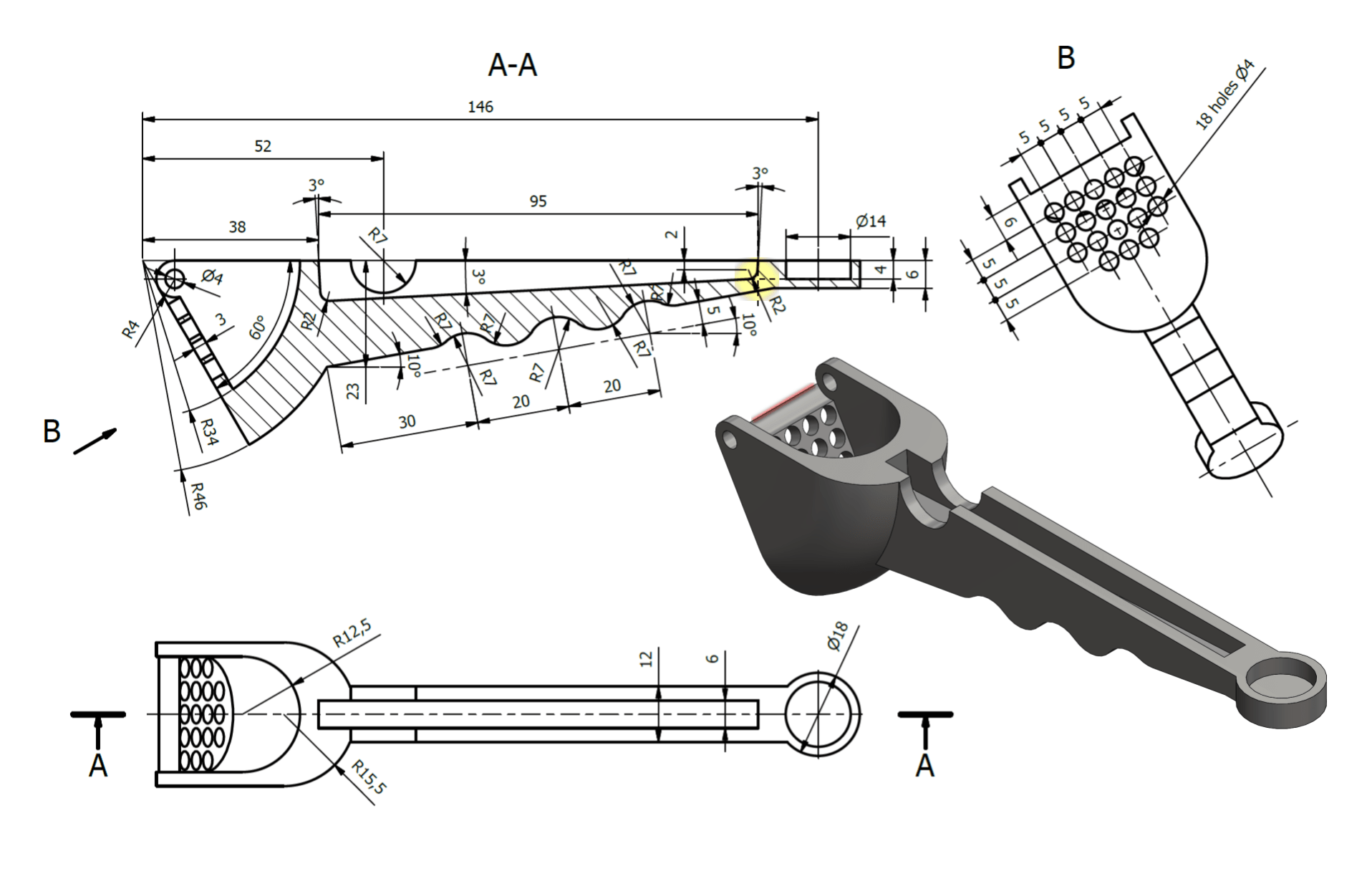 Garlic Press Drawing