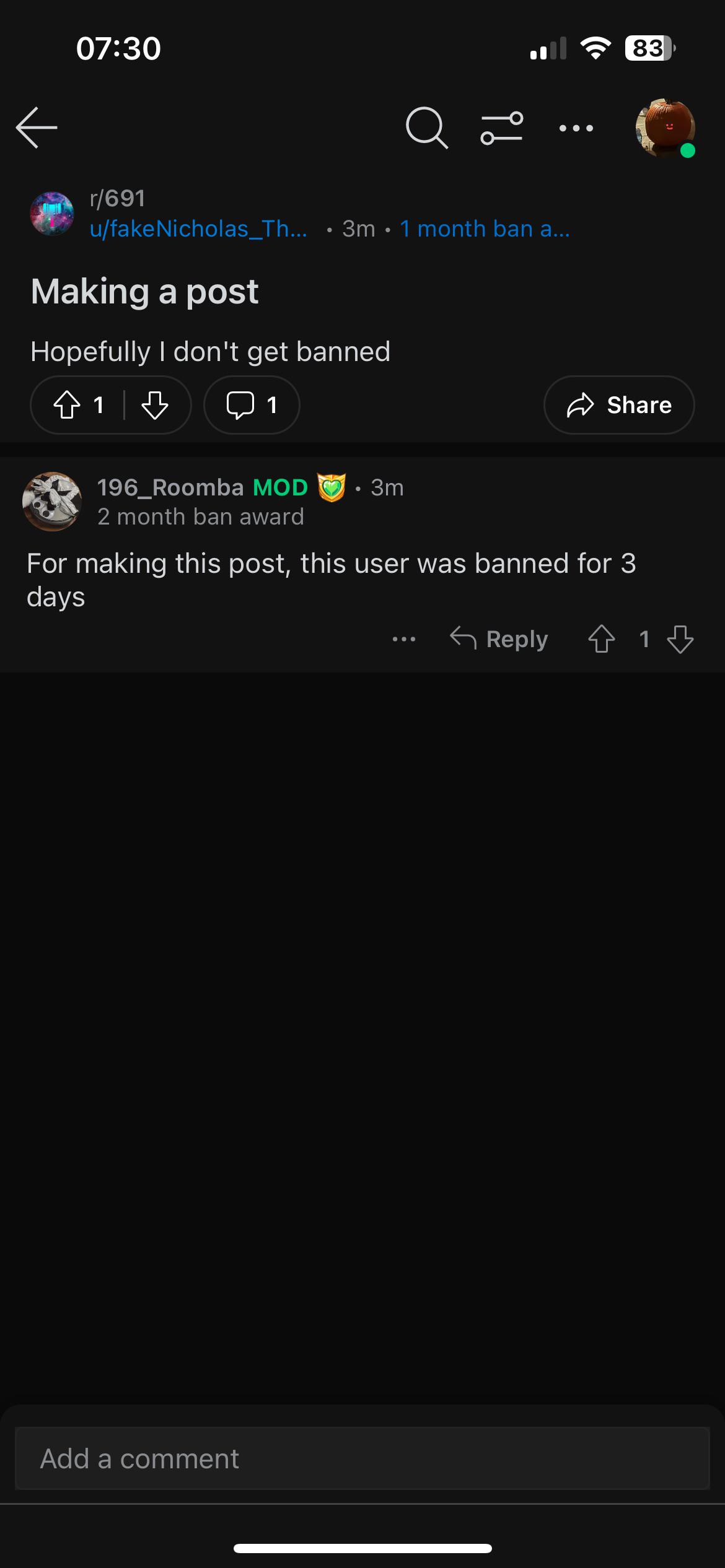 They got banned r/691