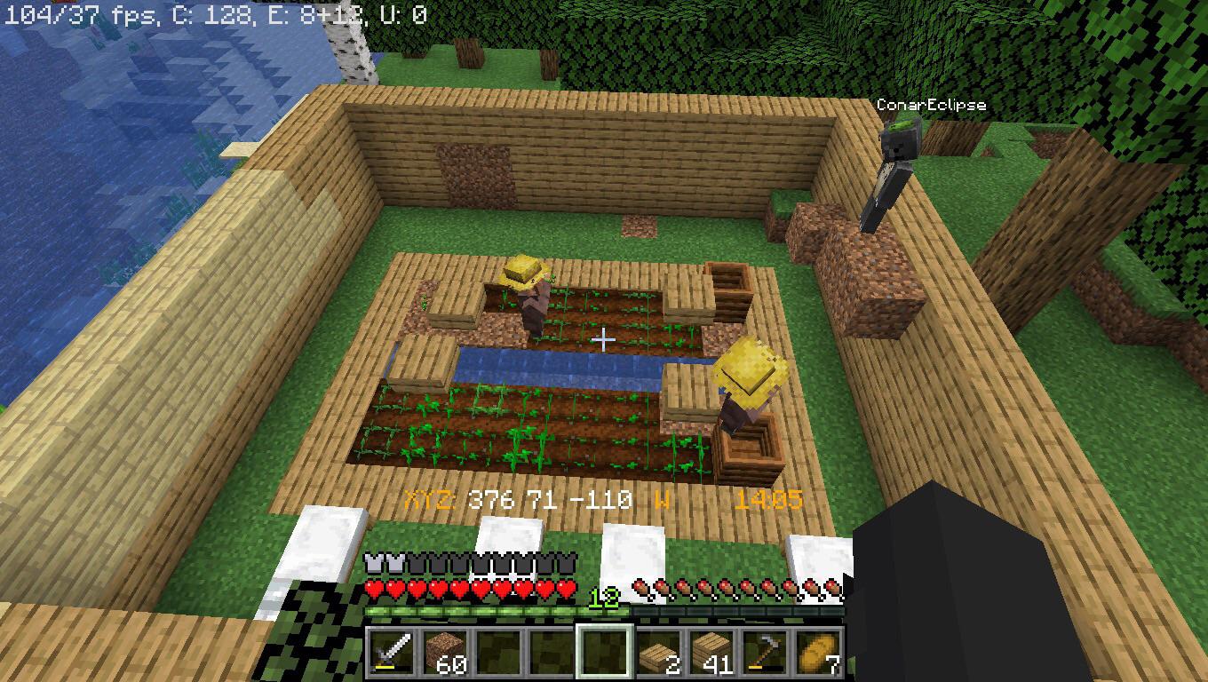 (Help with villager breeding) this is my farm, I’ve given them lots of