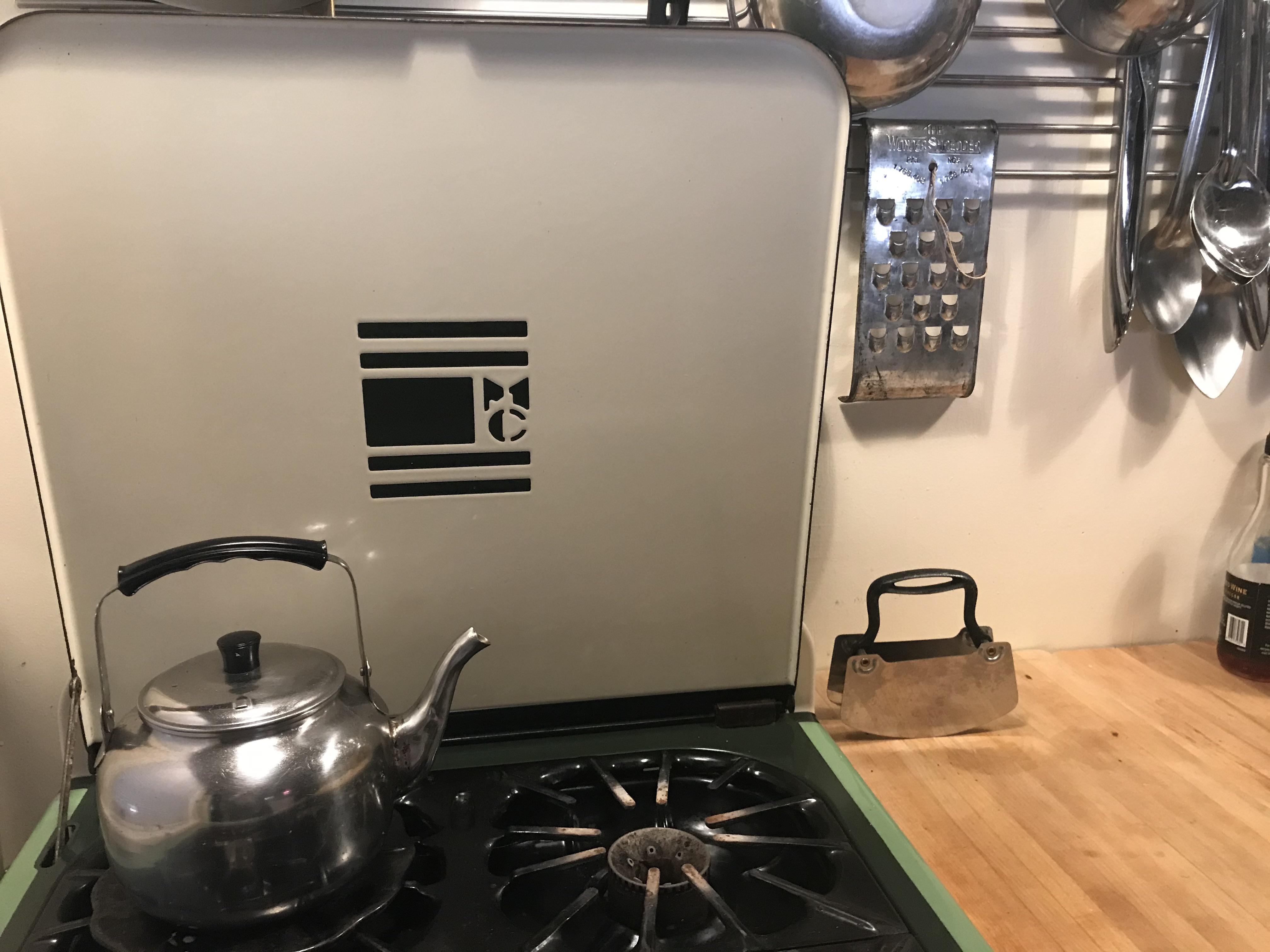 Some vintage kitchen toys found in our inherited from Grandma cabin