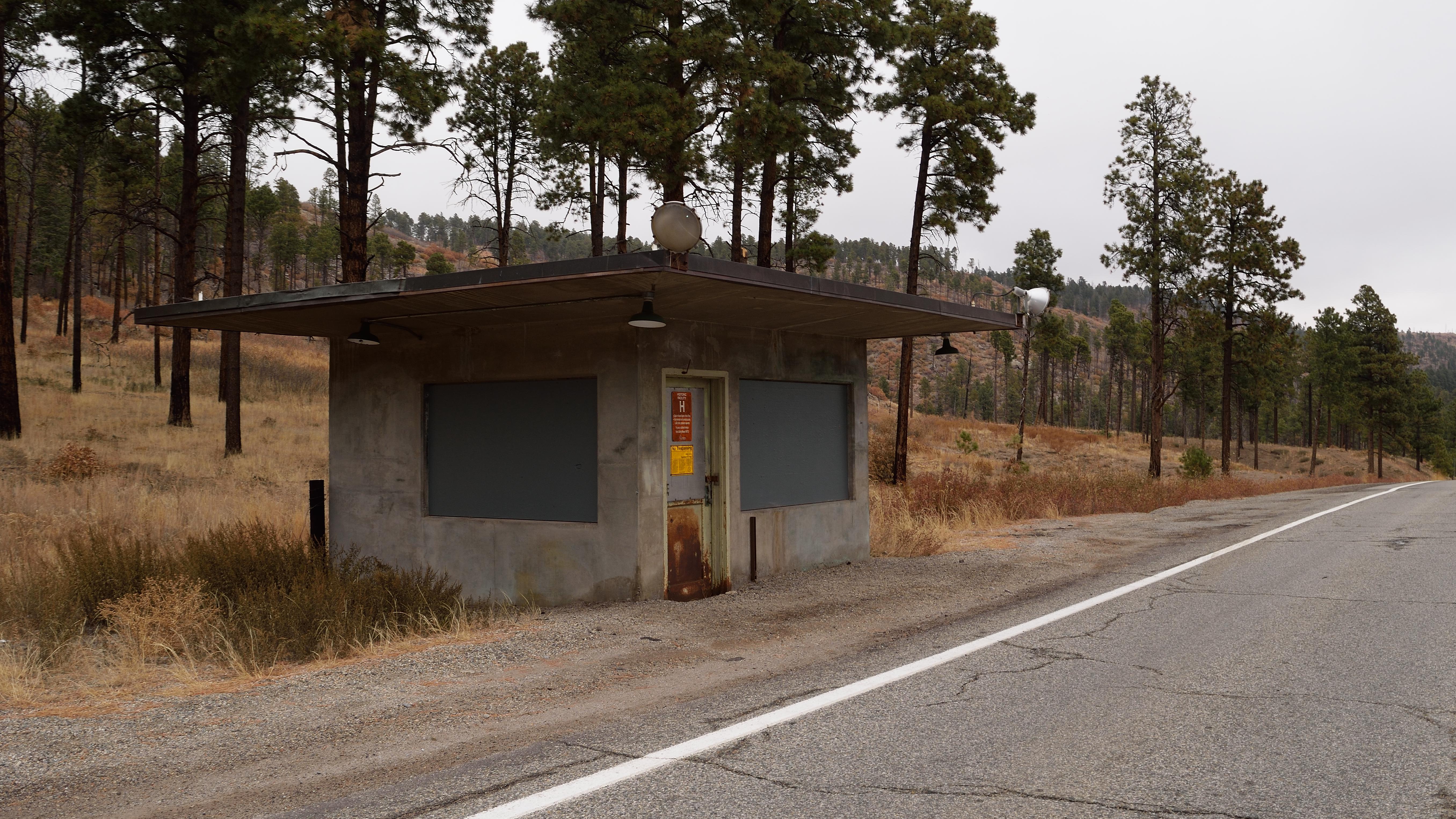 Guard shack at the Los Alamos National Laboratory, part of the