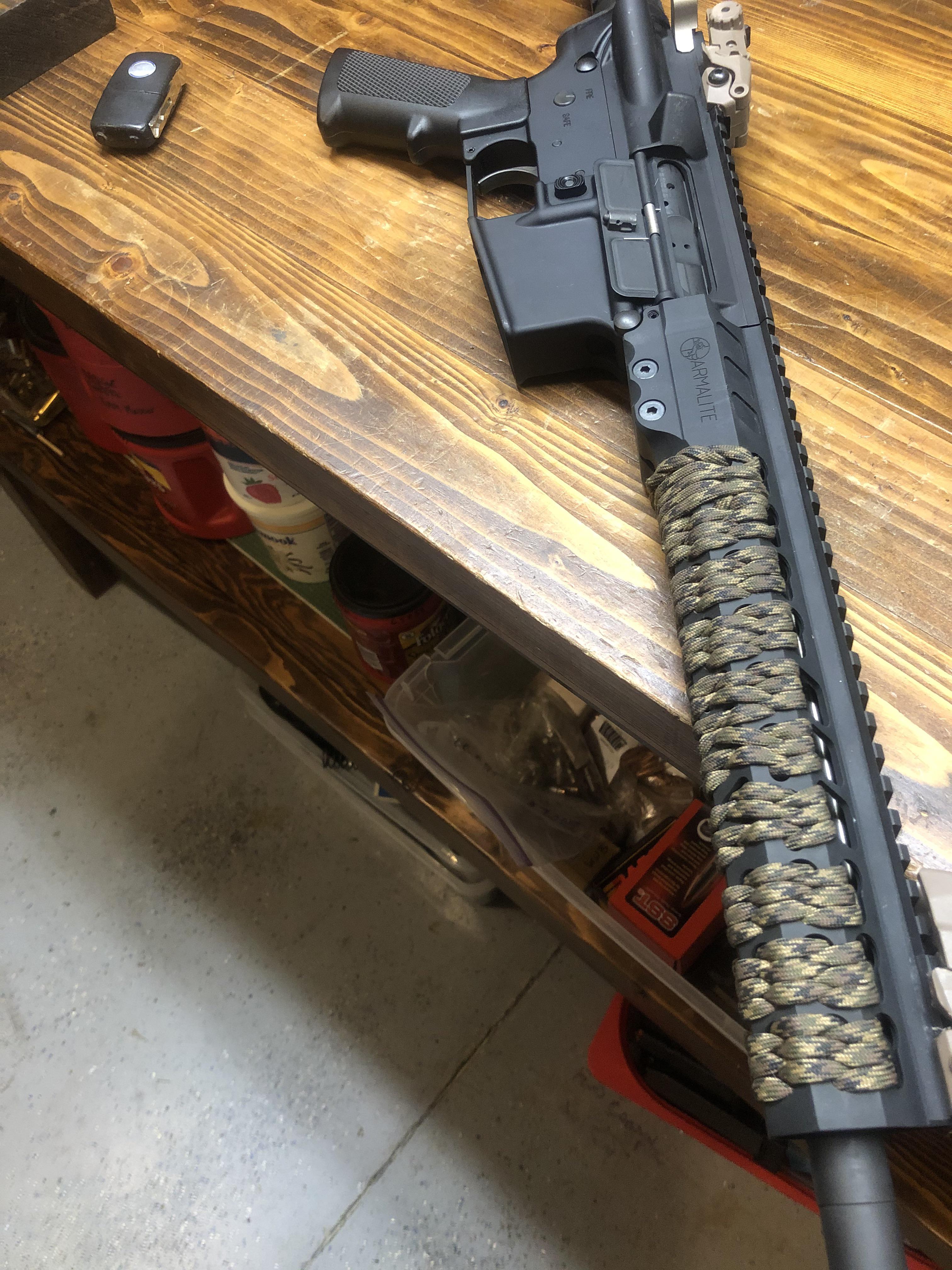 Paracord wrapped handguard r/guns