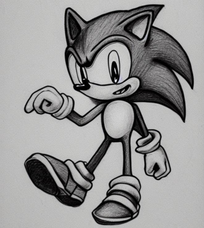 Sonic The Hedgehog Drawings In Pencil