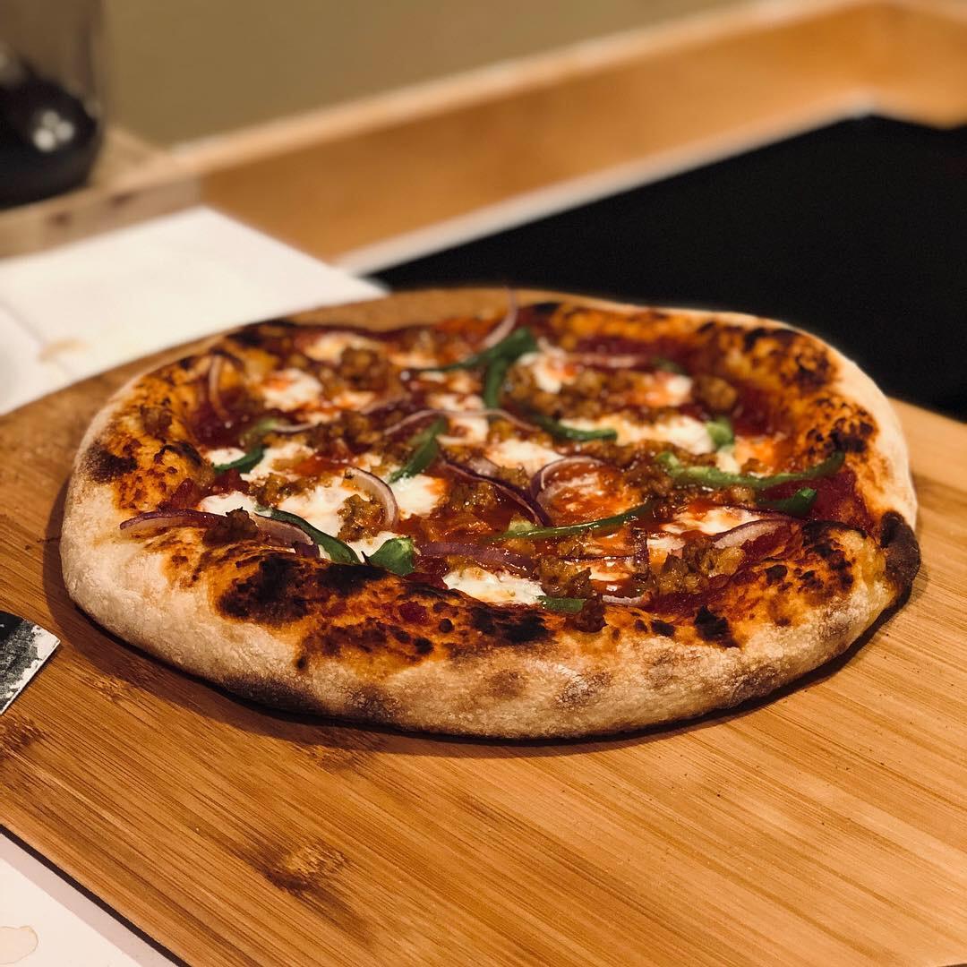 Tried Ken Forkish’s pizza dough recipe from Flour Water Salt Yeast. Best tasting crust I’ve ever