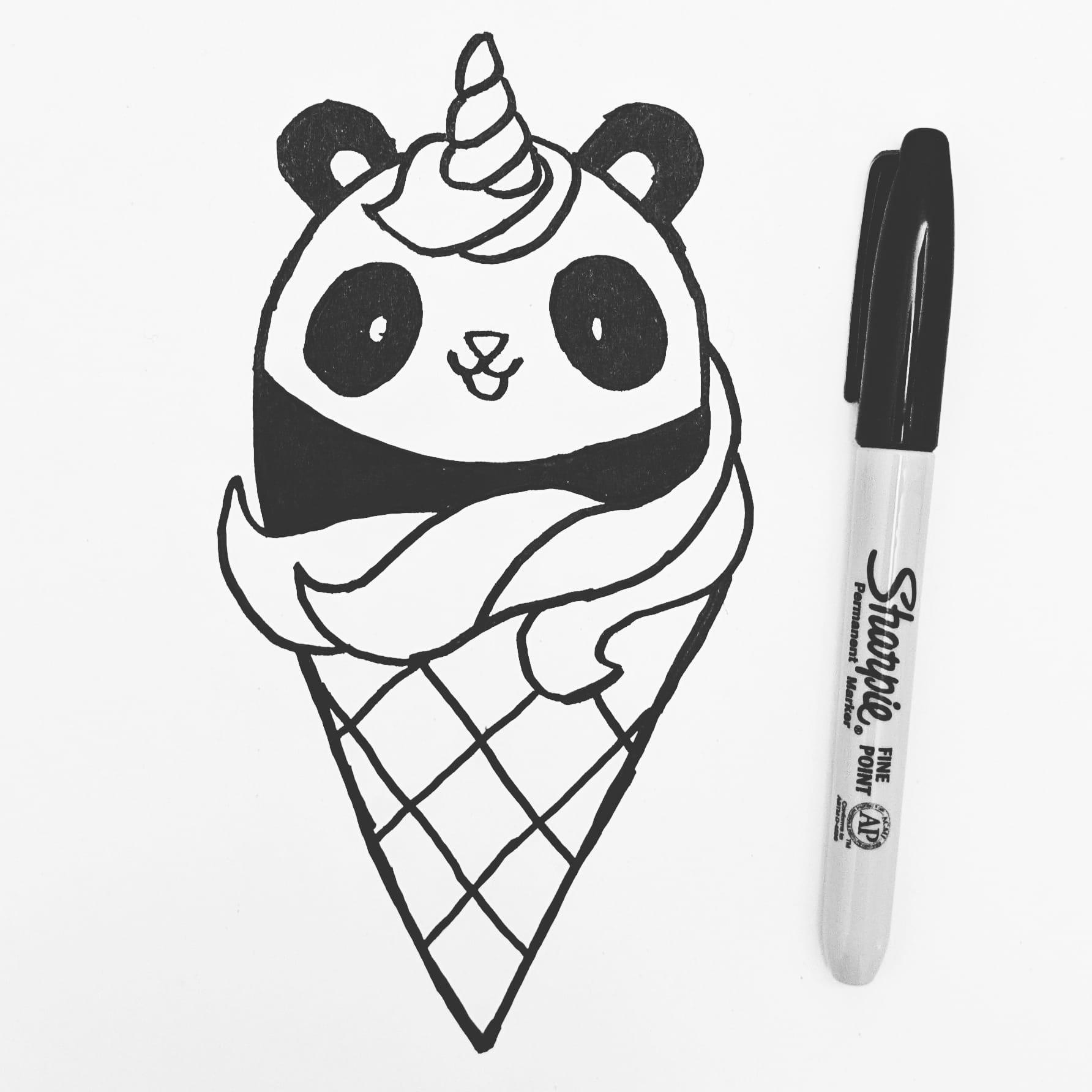 Drawing a Panda Ice cream what do you think? r/Kawaii