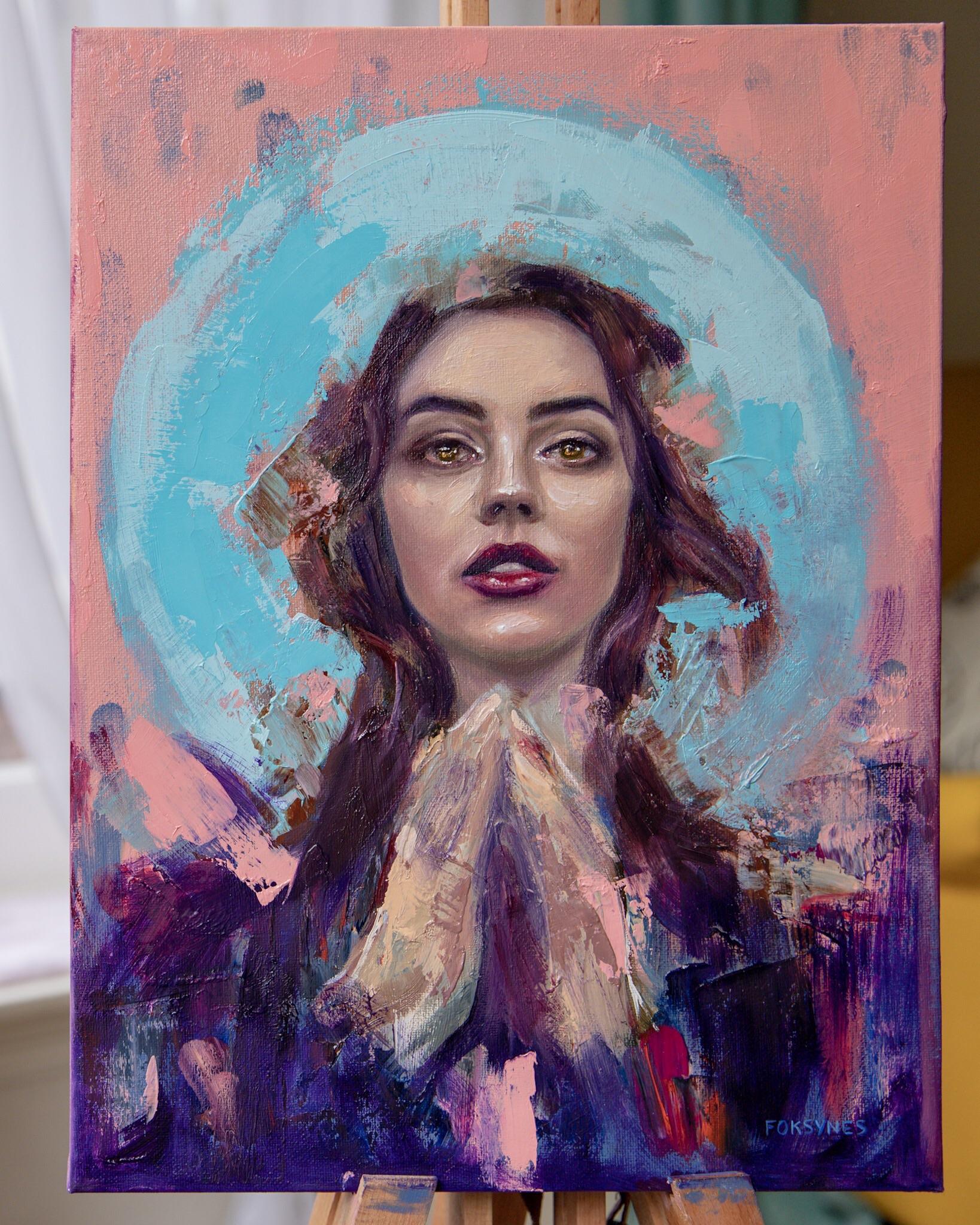 The Last Prayer, oil painting on cotton canvas, Gamblin oils r