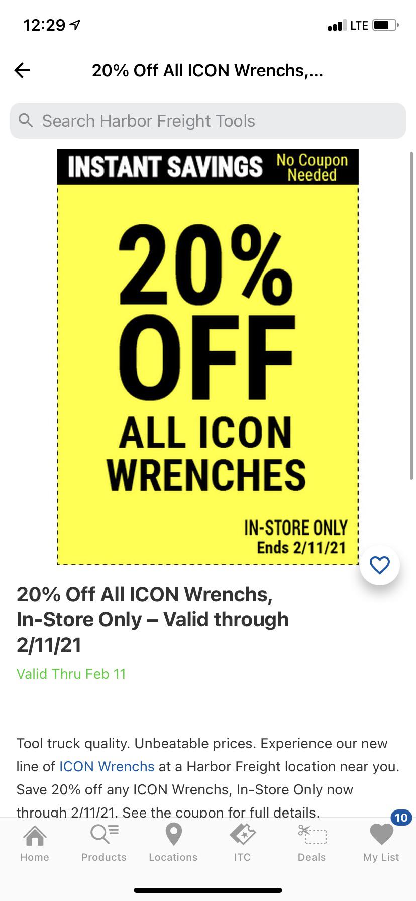 Icon wrenches coupon good til 2/11 r/harborfreight