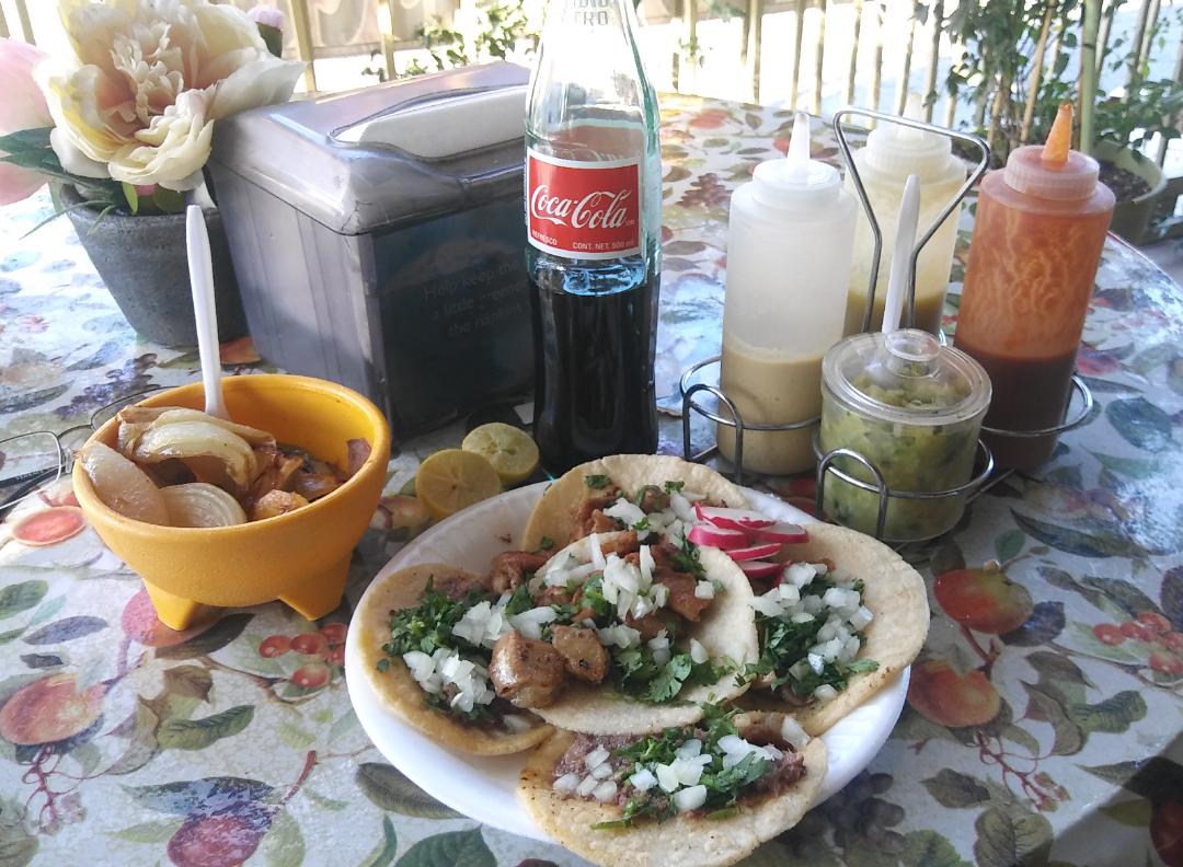 Tacos de Tripas and a Mexican Coke Tacos De Jalisco San Bernardino