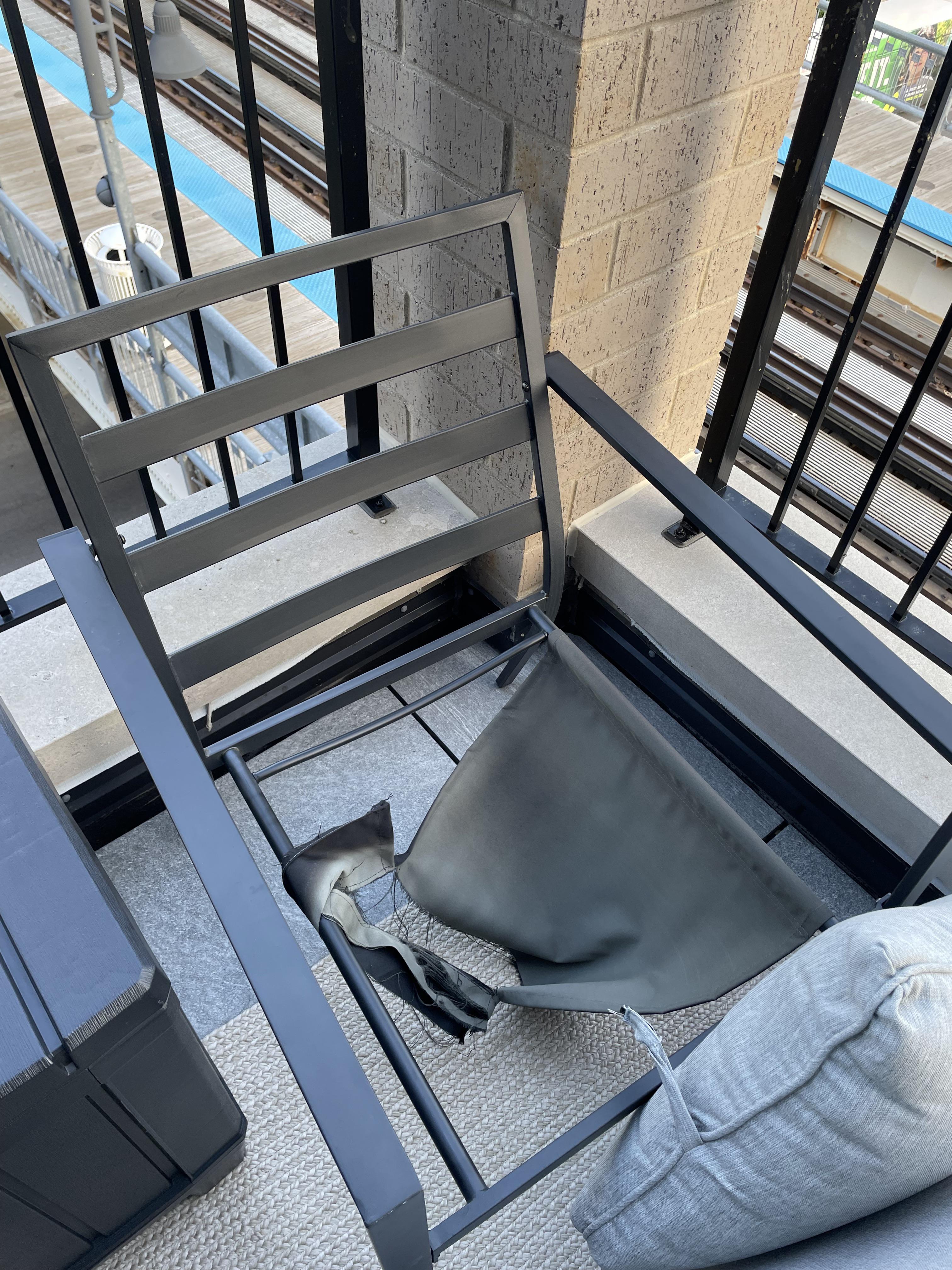 The seat fabric that holds the cushion for our patio chair ripped, any