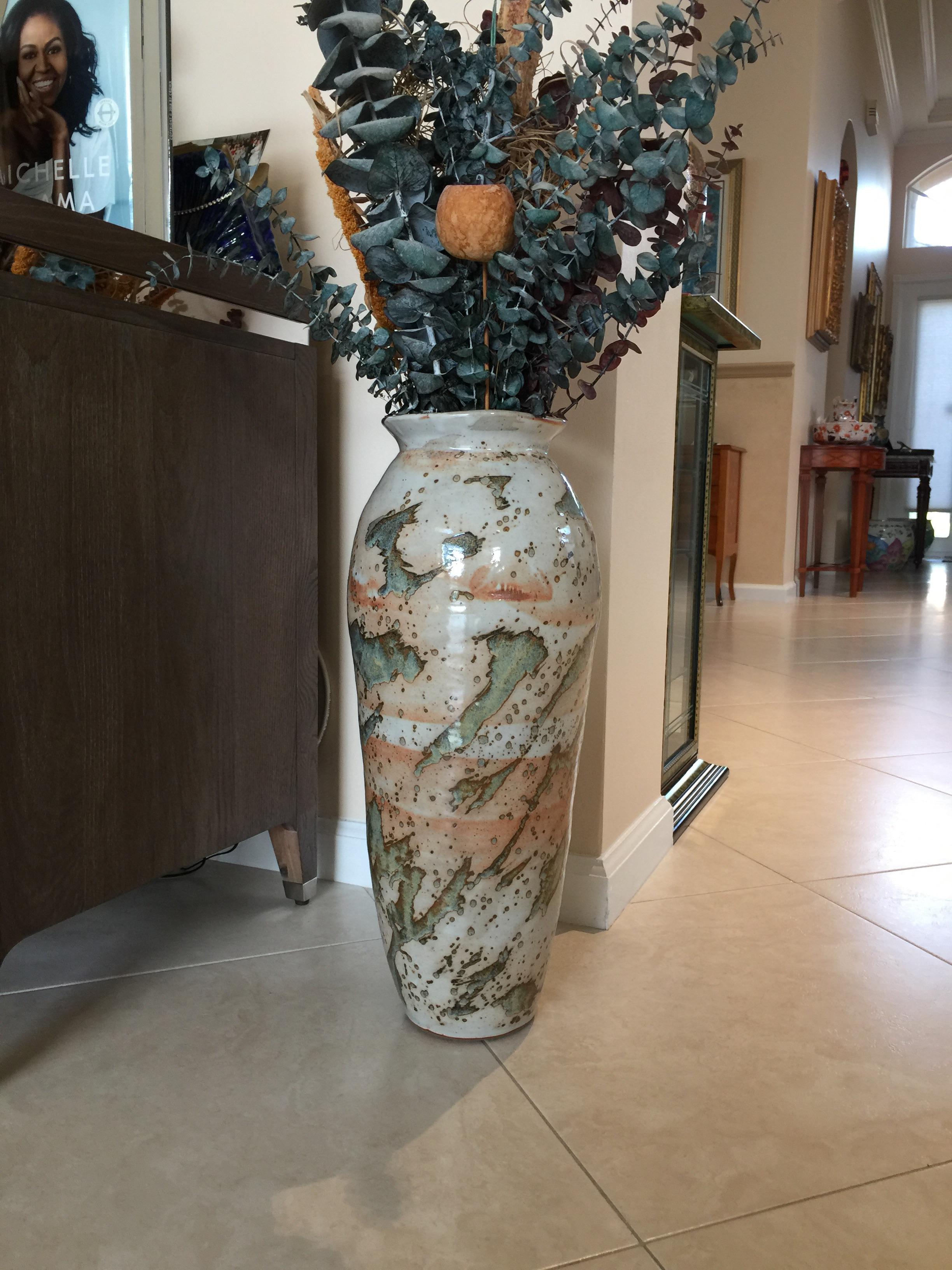 Here’s a 20” tall coil built vase I gave my motherinlaw on Mother’s