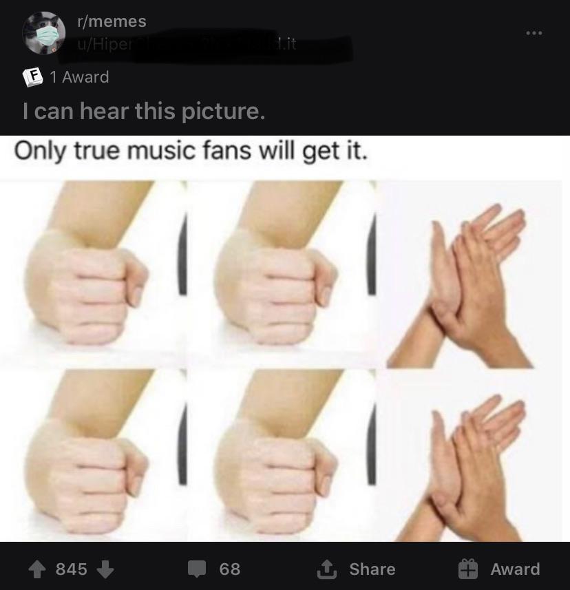 OnLy TrUe MuSiC fAnS gEt iT