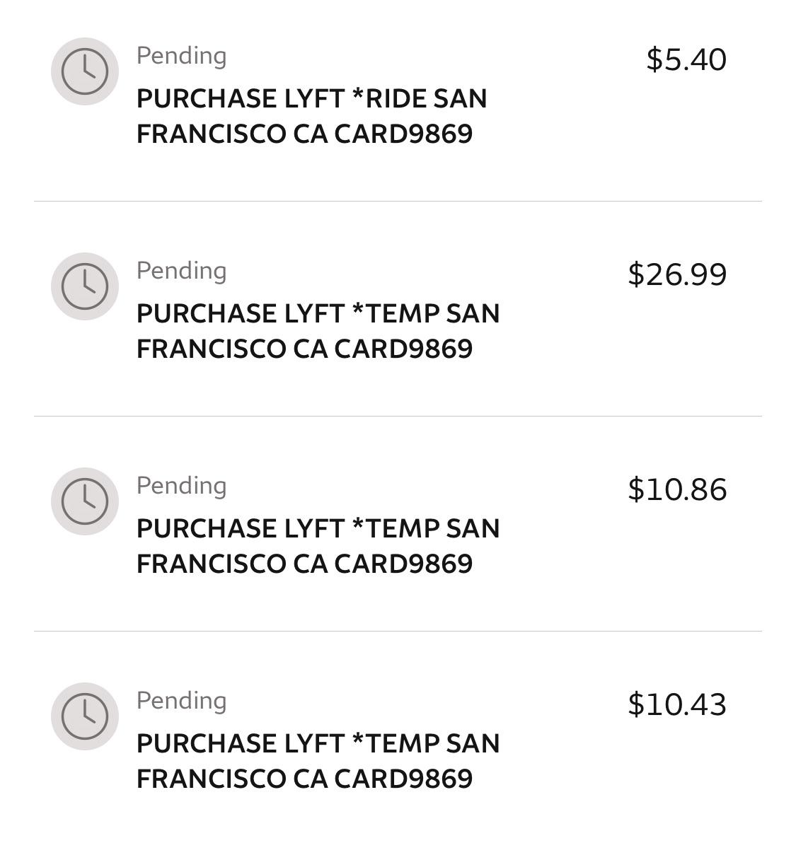 Does anyone know why Lyft is double charging me for a ride? Bottom two