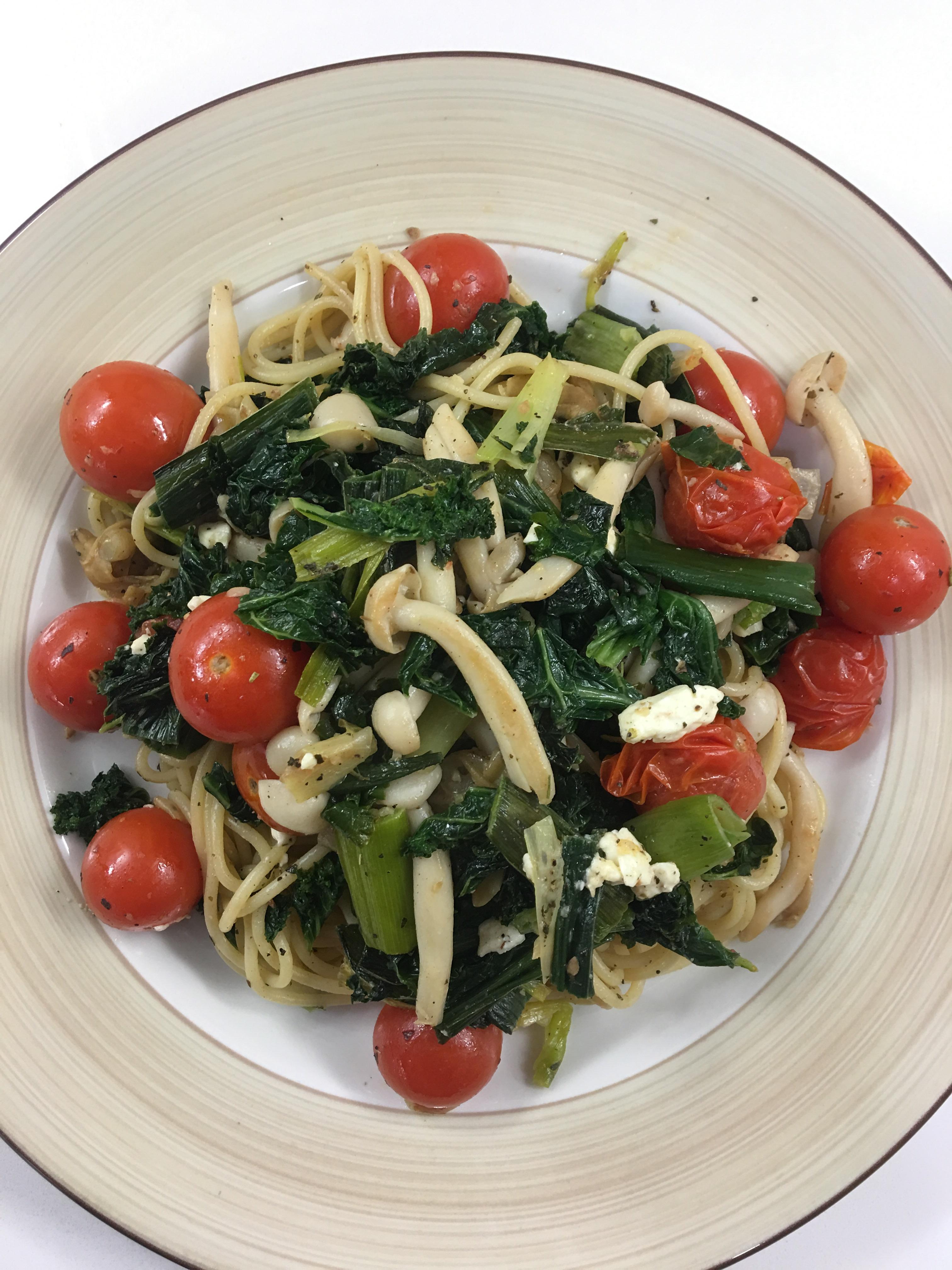 [Homemade] Tossed kale pasta with clams r/food