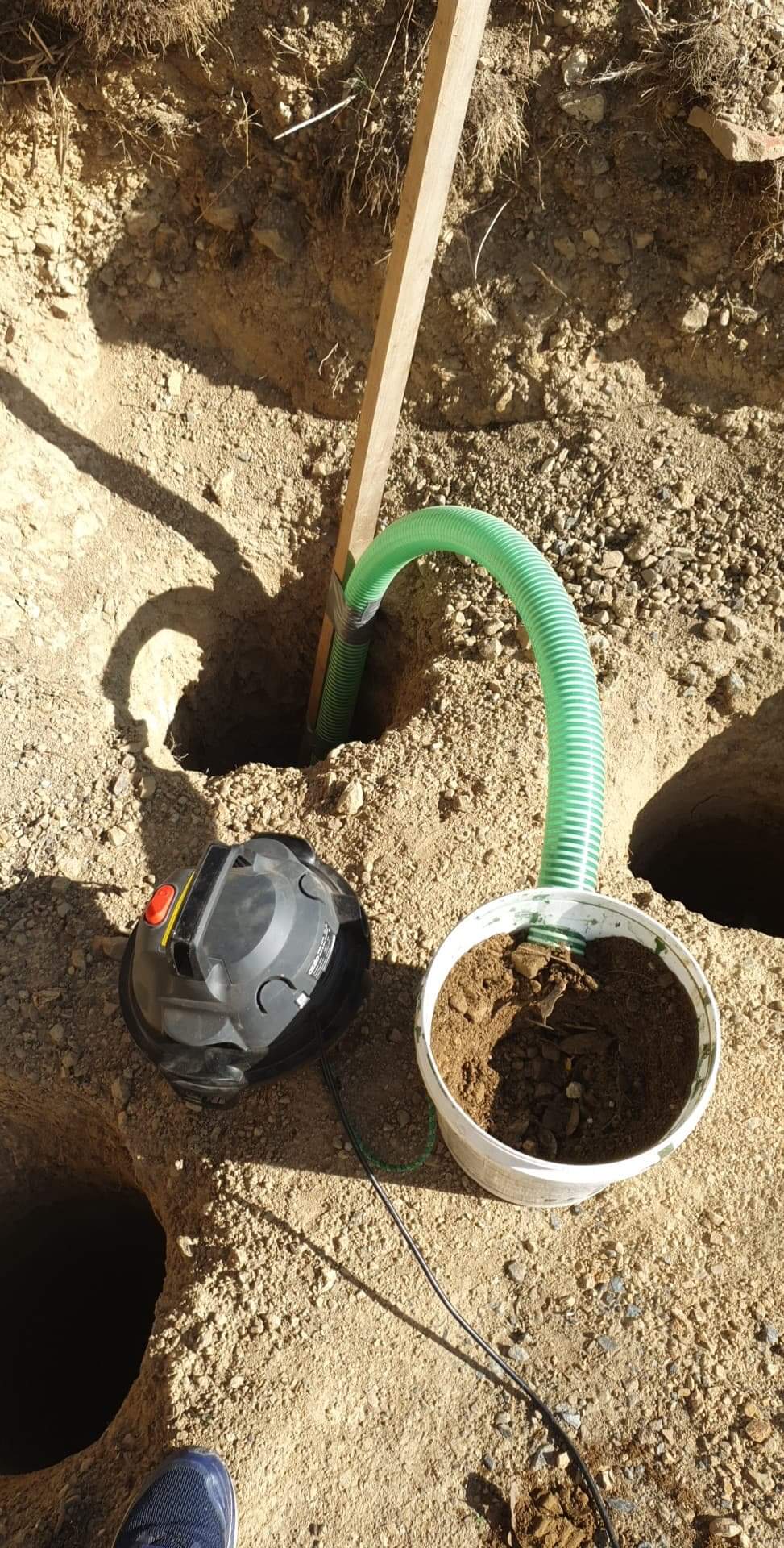 Needed to clear out the bottom of these post holes, so created my own