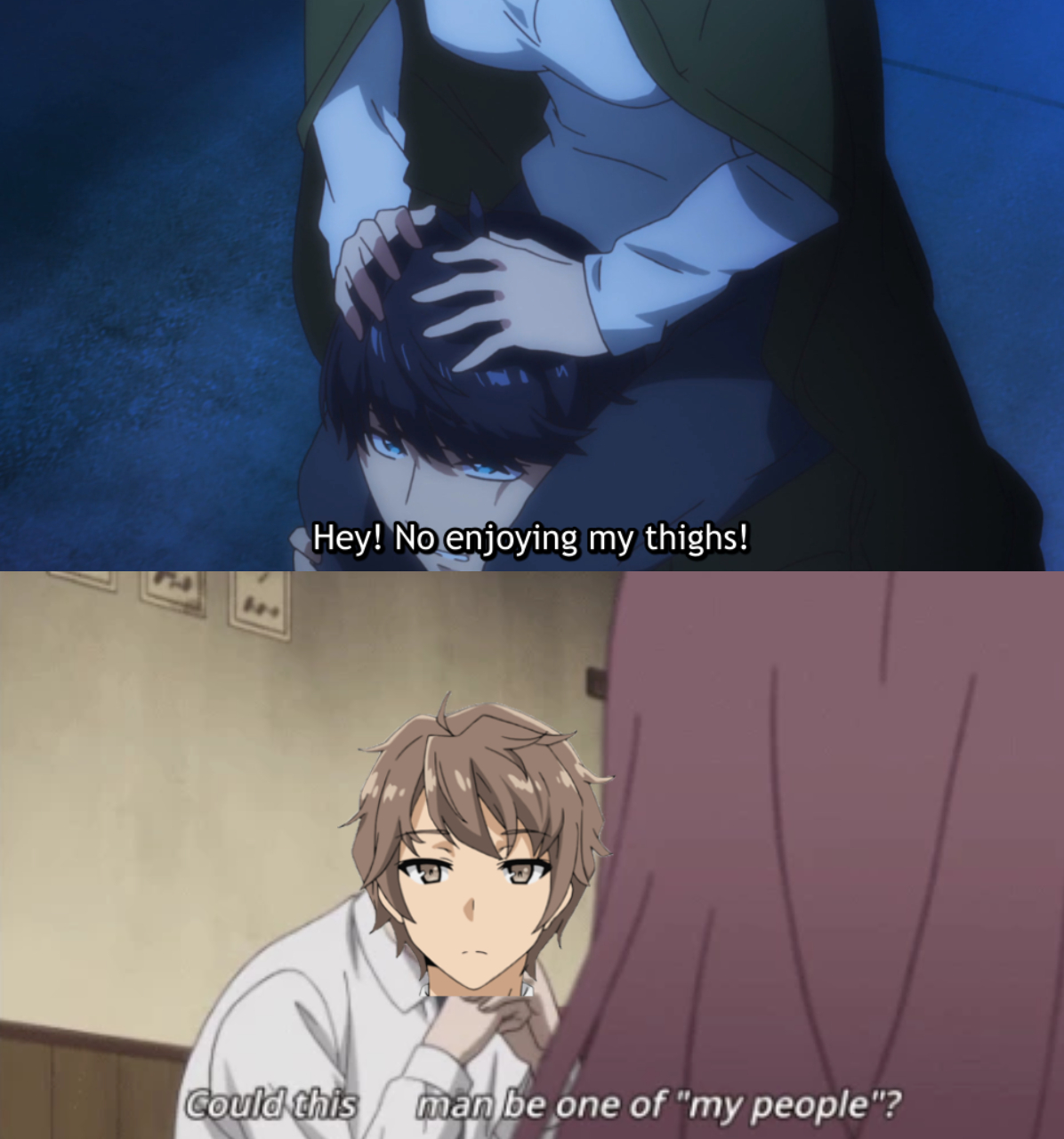 i want them to sandwich me r/goodanimemes