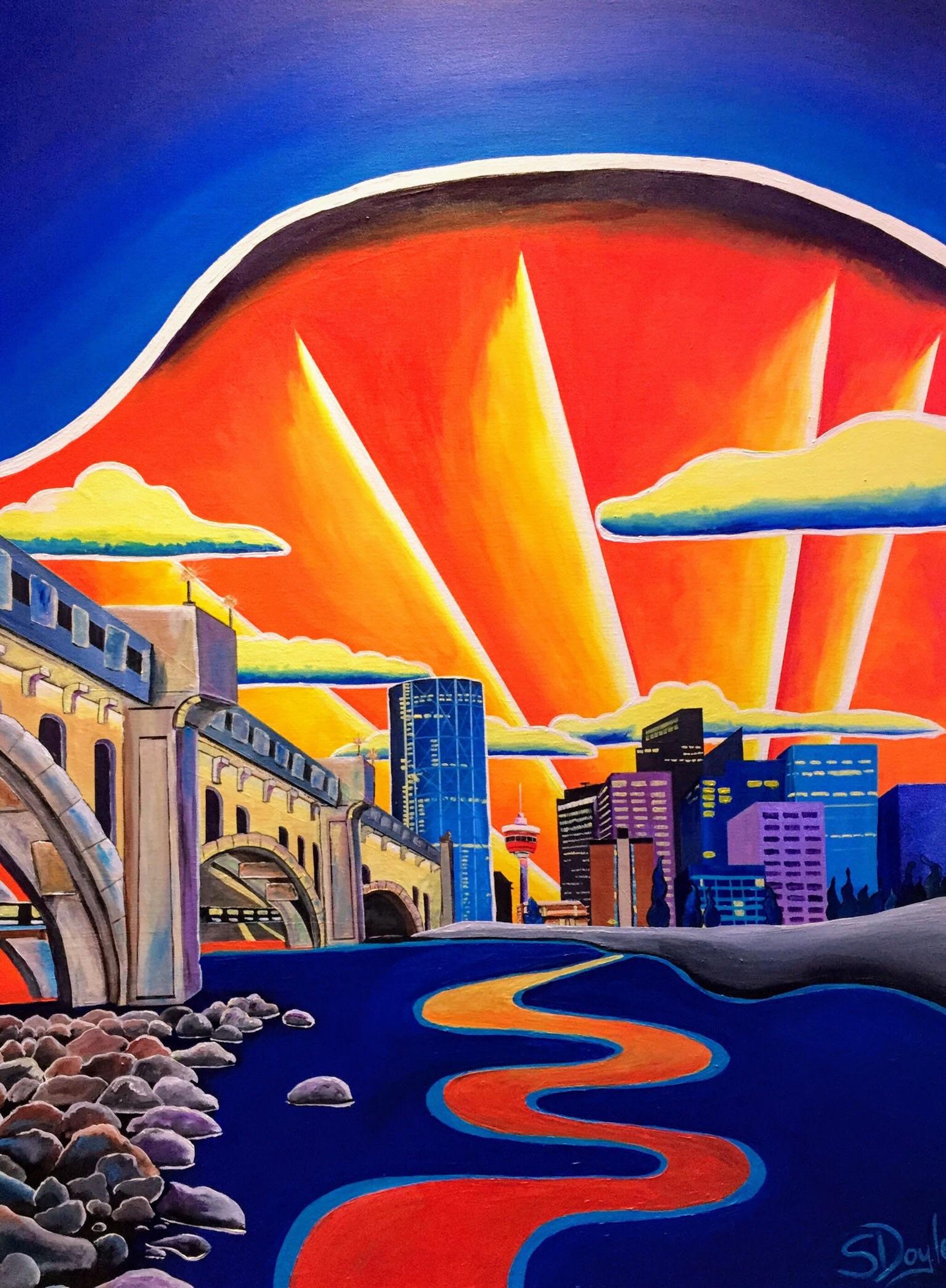 New painting of the Centre Street Bridge...let me know what you think
