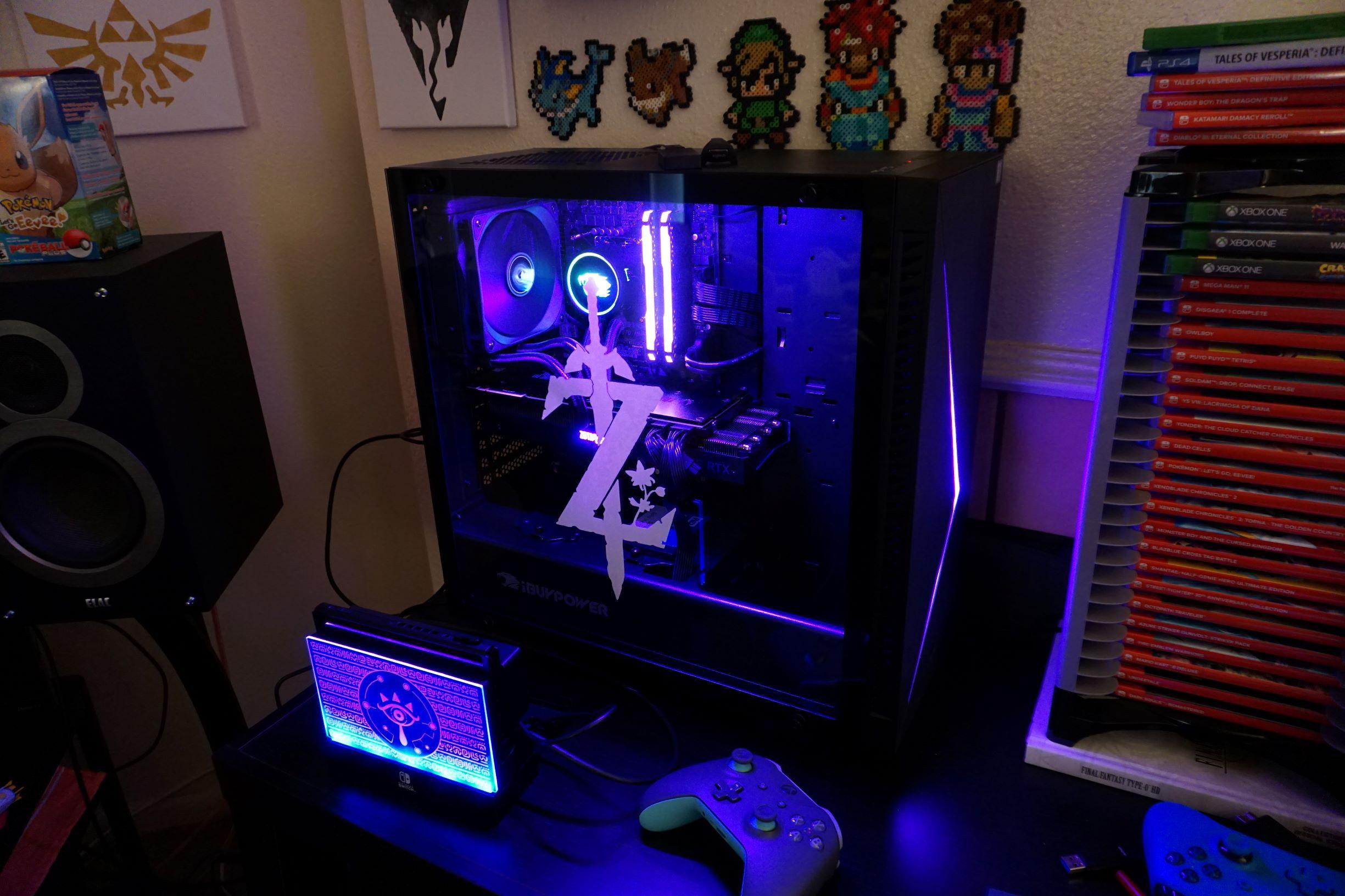 The vinyl decal I made for my new gaming pc. r/zelda