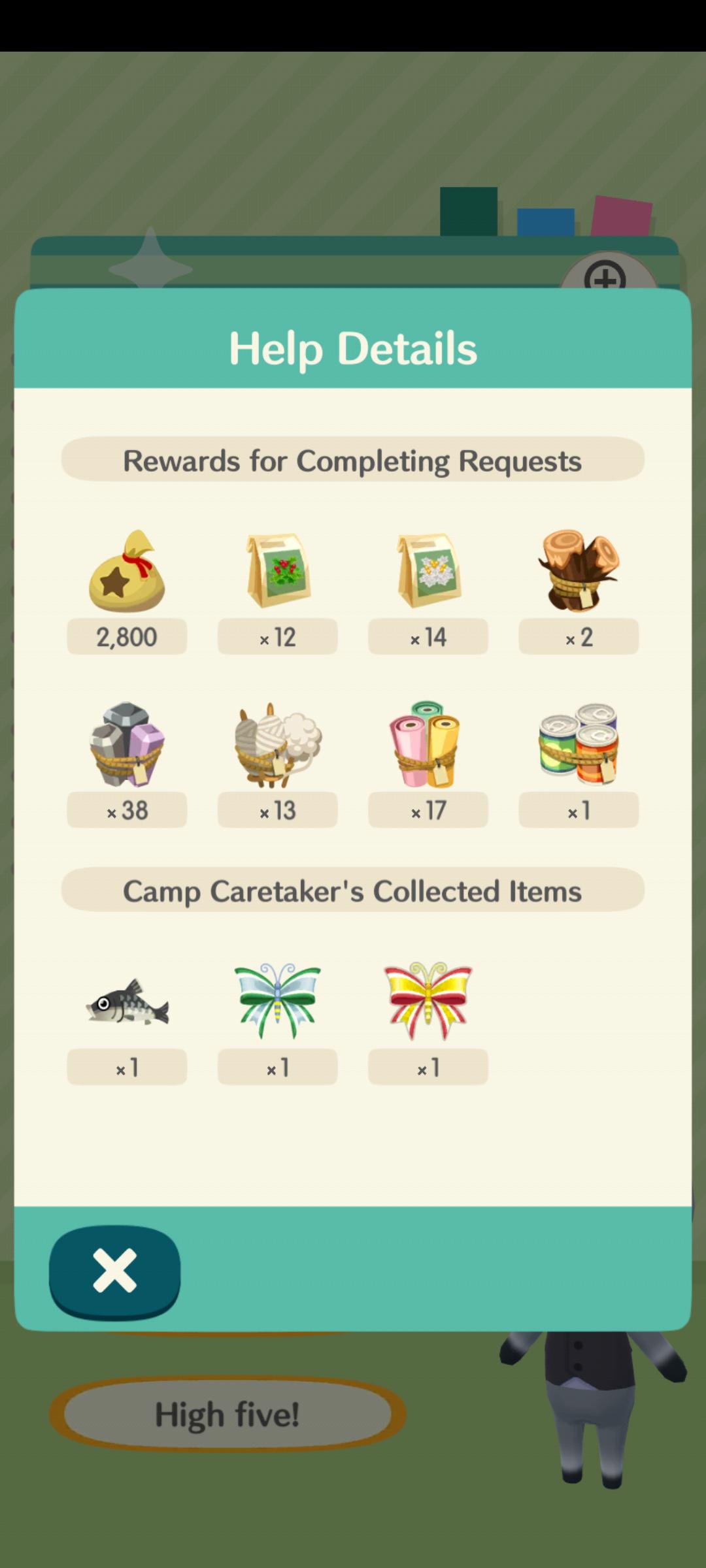 For anyone wondering what your buddy (Happy Helper Plan) gathers when