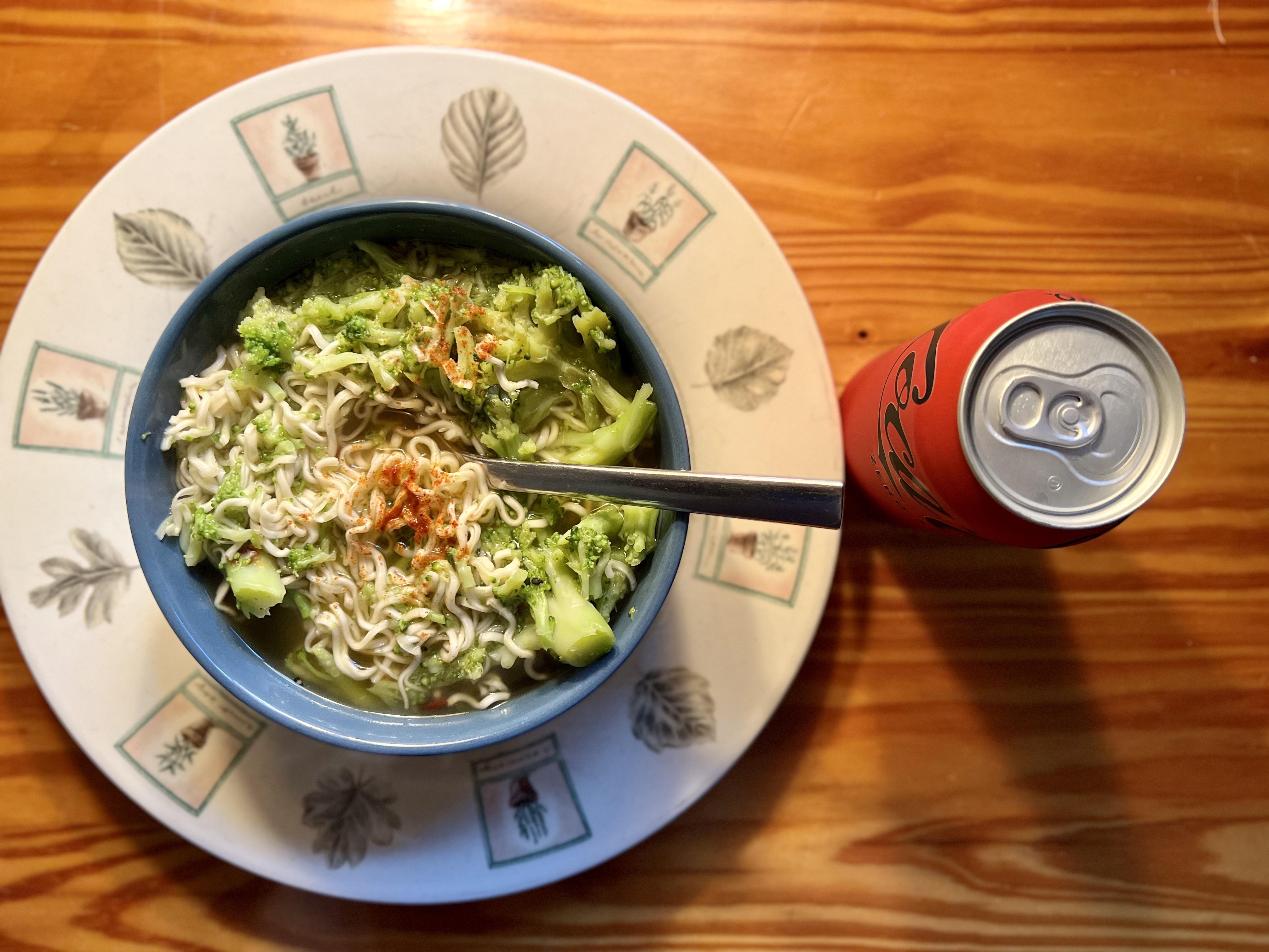 black pepper ramen & Coke Zero r/goodrestrictionfood