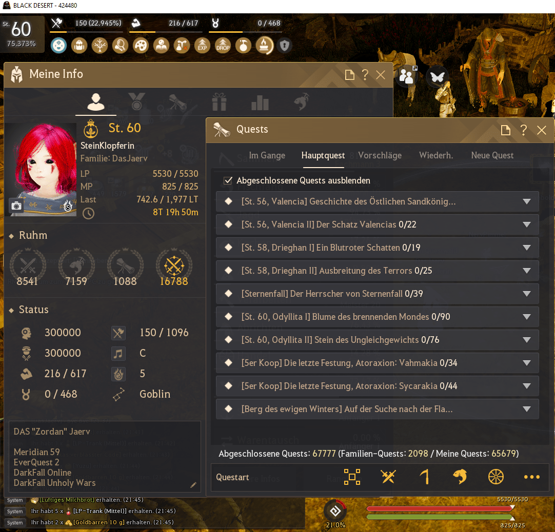 Black Desert Online [EU] 67.777 quests done