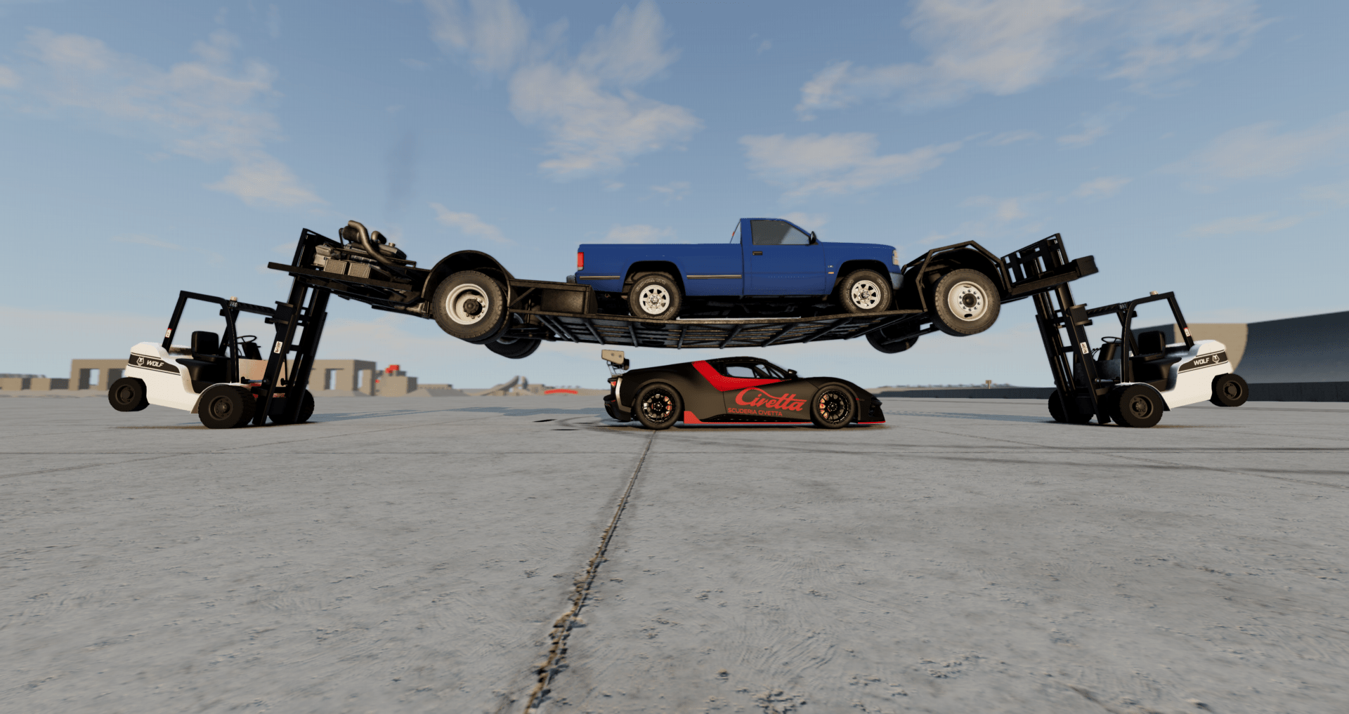 My Incredible Double Car Lift Solution r/BeamNG