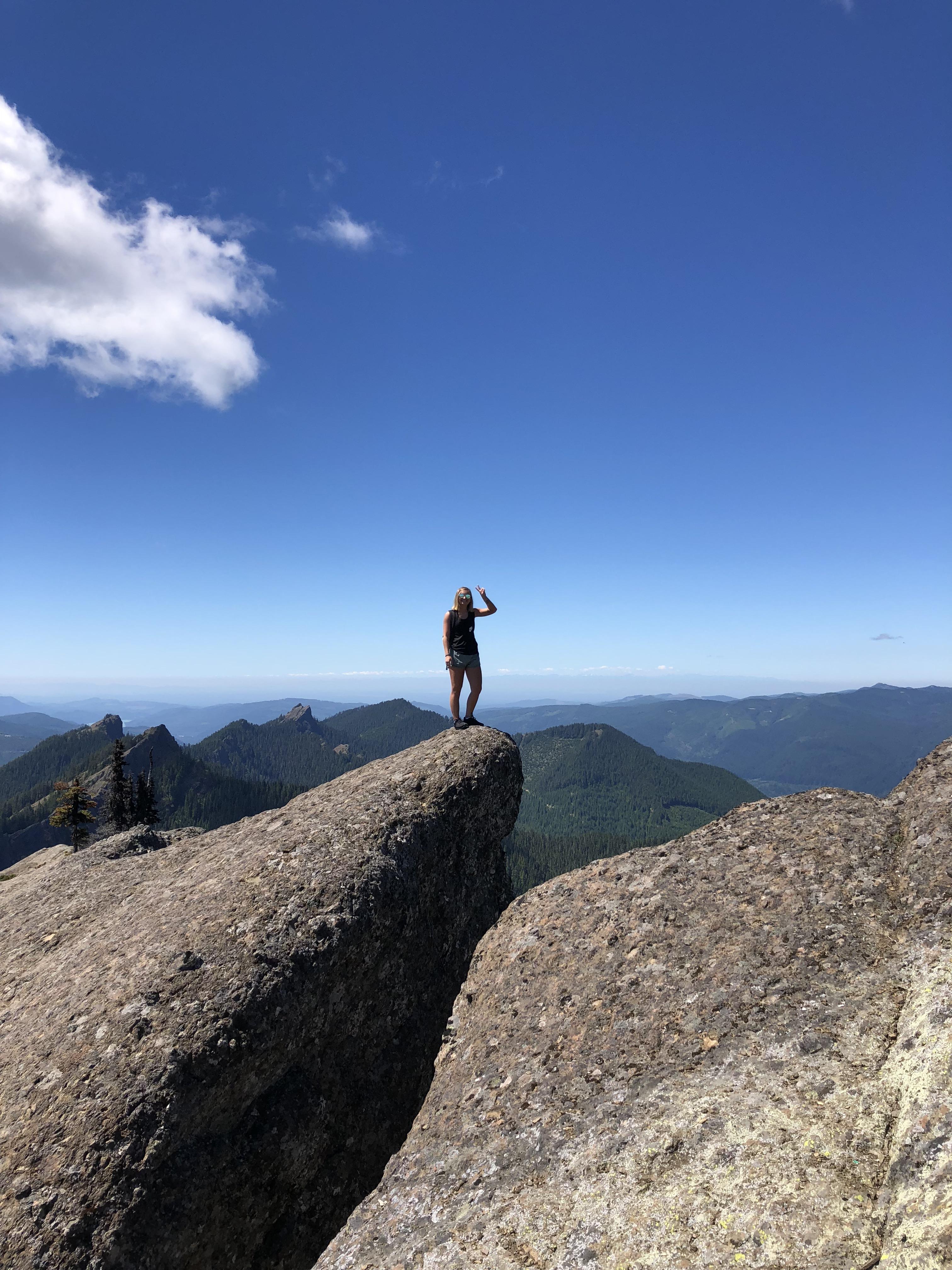 You can see four different mountains on this hike, (Rainier, Helens