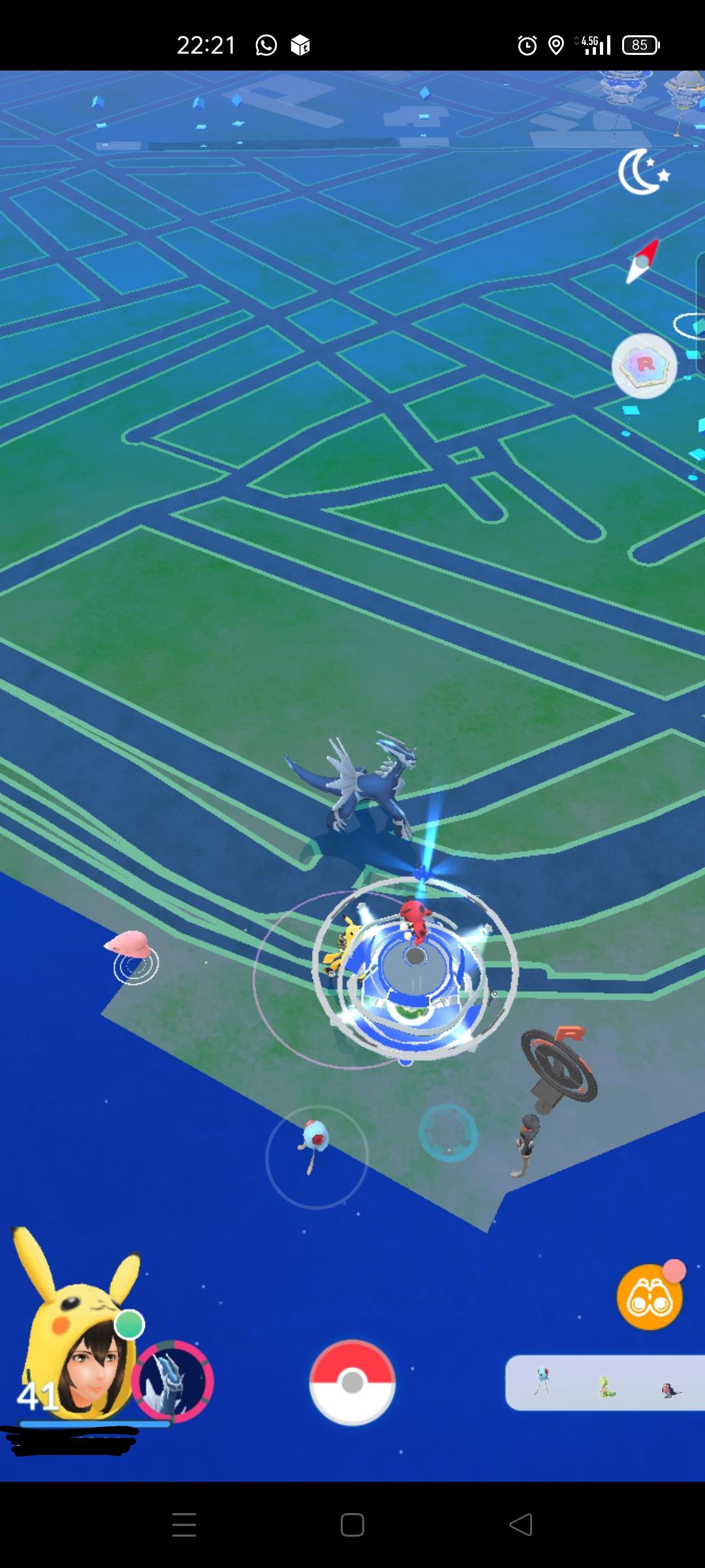 What does this circle between the gym and pokestop mean? It's not a